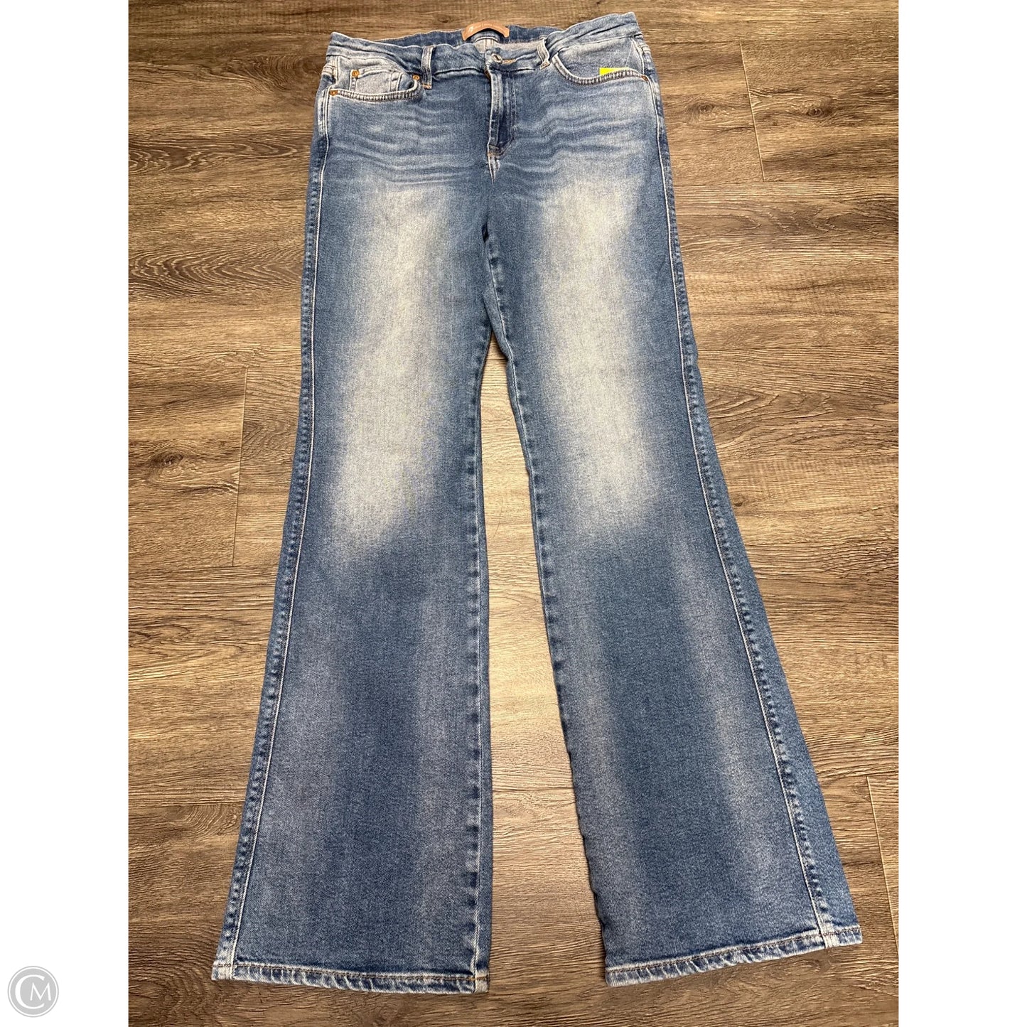 Jeans Boot Cut By 7 For All Mankind In Blue Denim, Size: 12