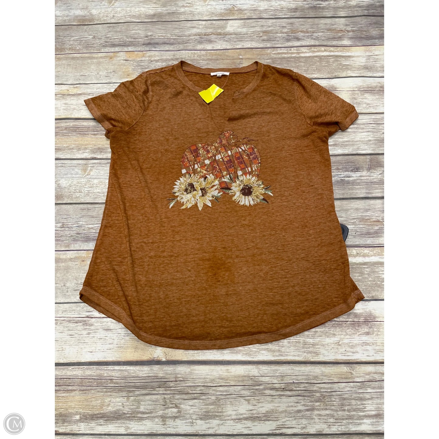 Top Short Sleeve By Maurices In Orange, Size: L