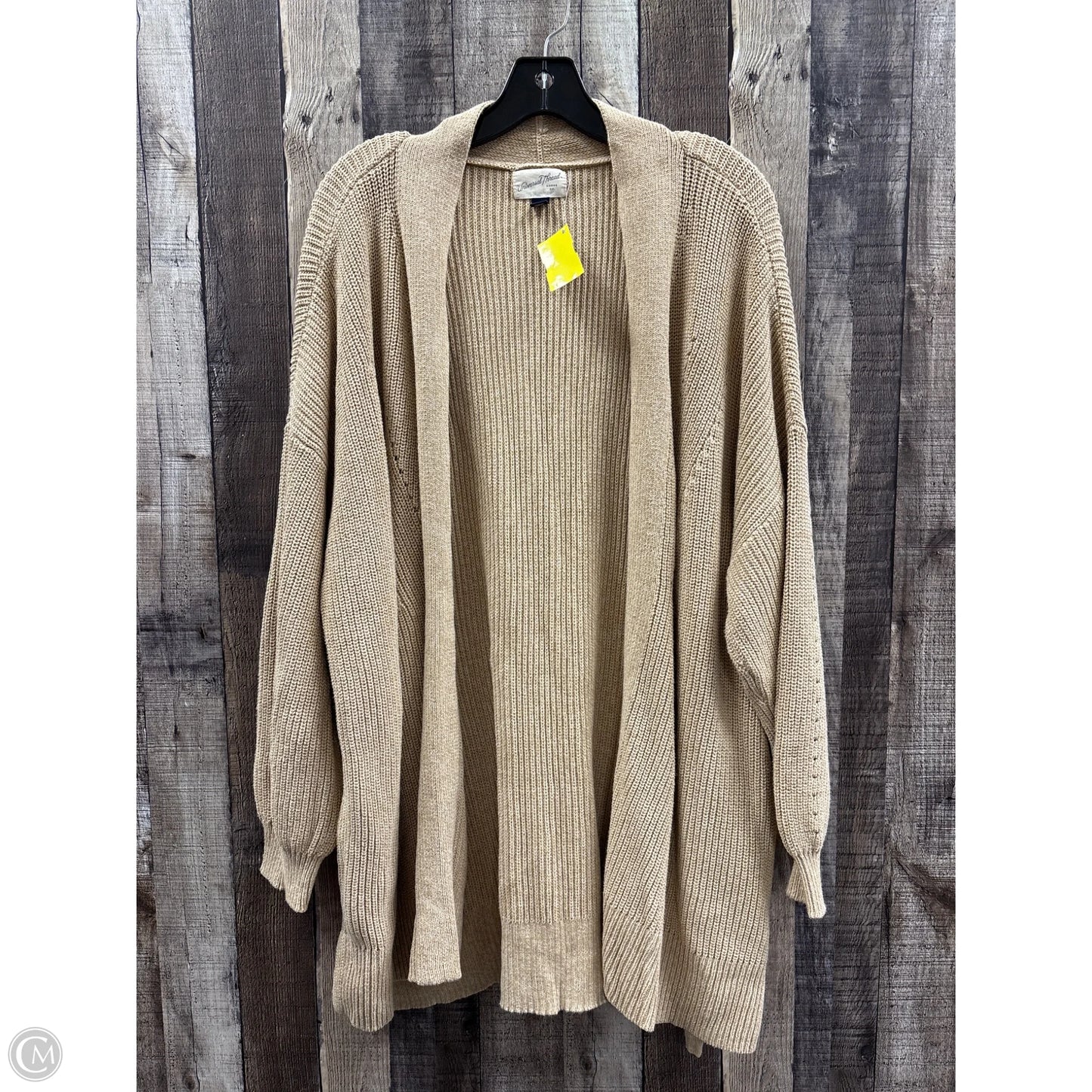 Sweater Cardigan By Universal Thread In Tan, Size: 2x