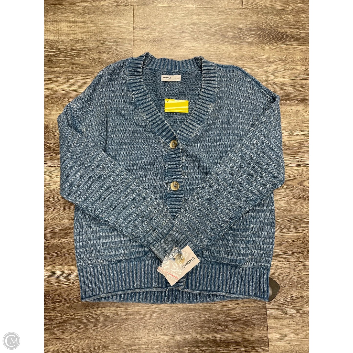 Sweater Cardigan By Sonoma In Blue, Size: S