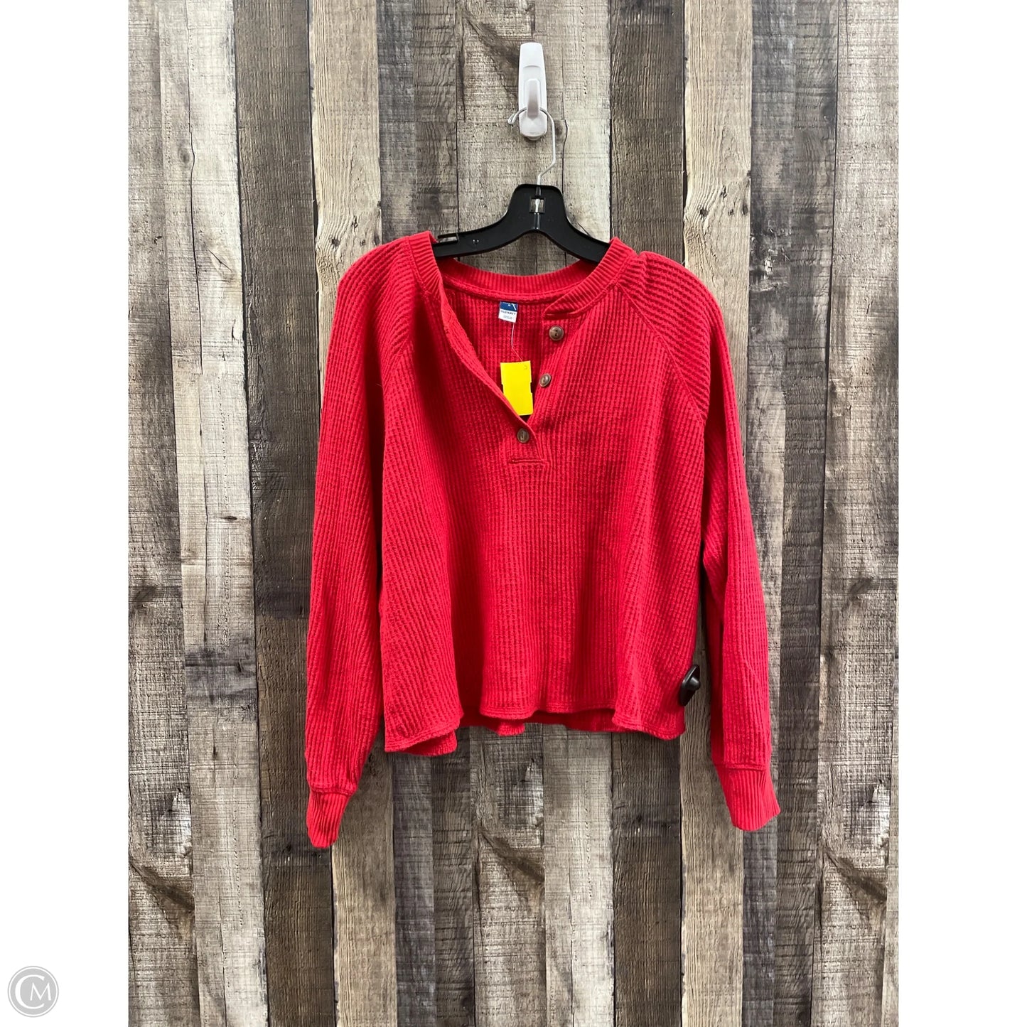 Top Long Sleeve By Old Navy In Red, Size: M