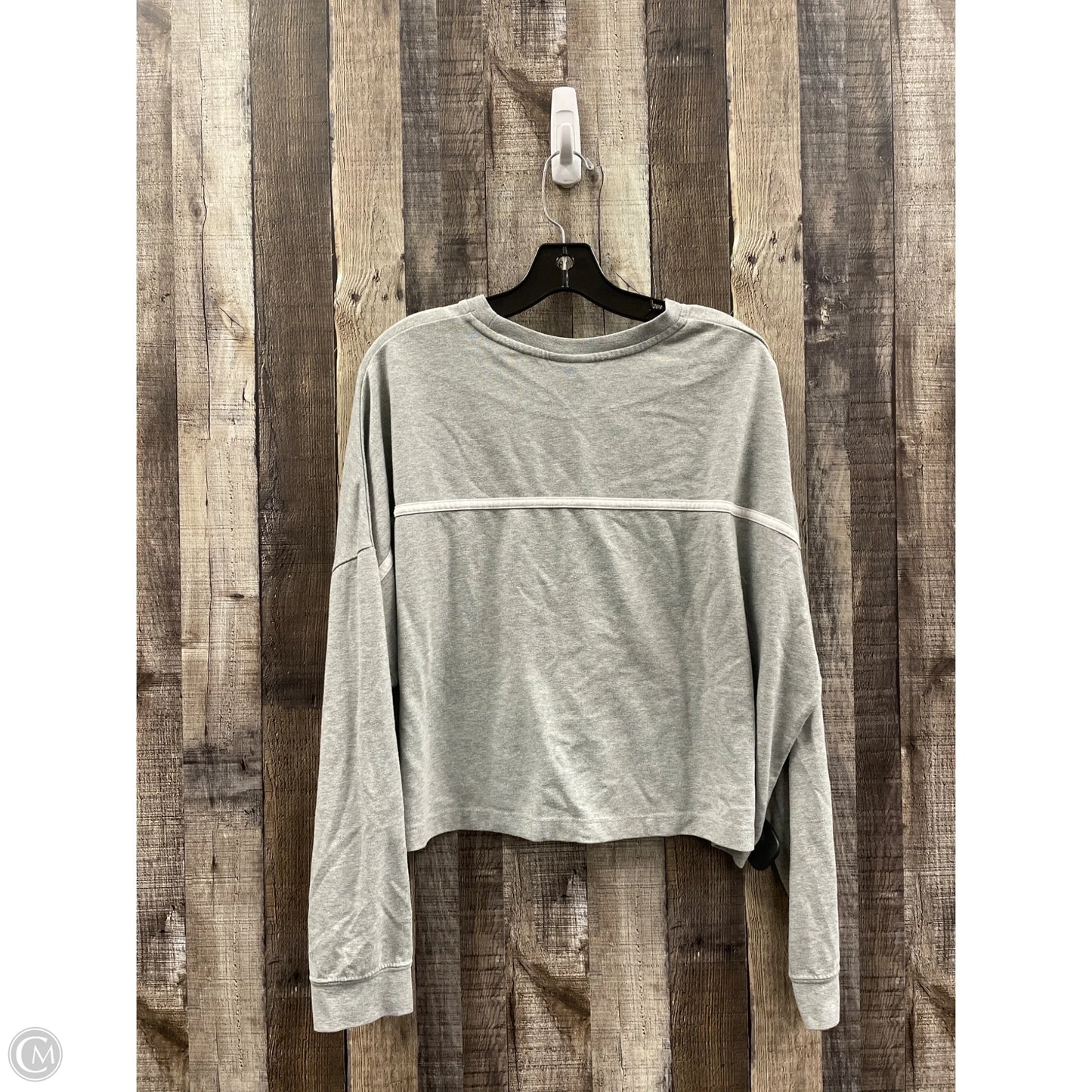 Athletic Top Long Sleeve Crewneck By Nike In Grey, Size: Xxl