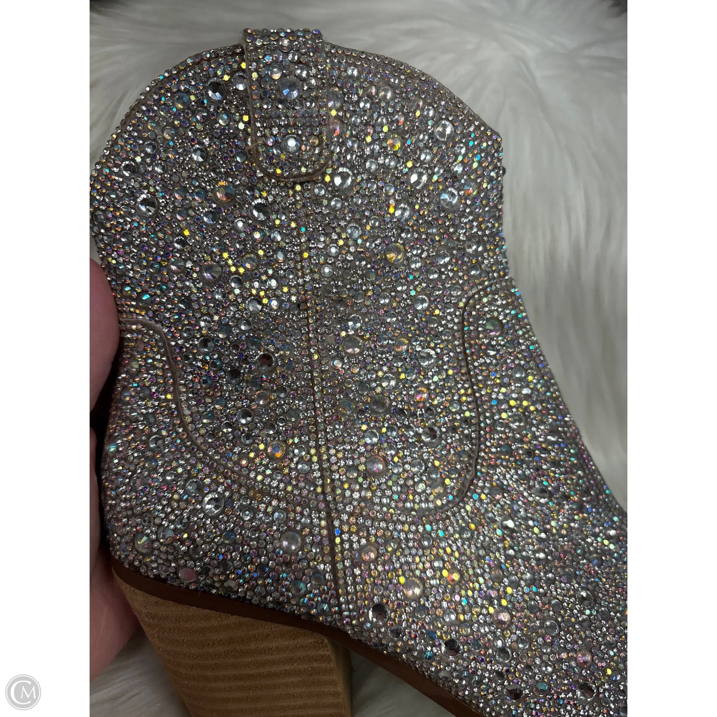 Boots Western By Betseys Boutique Shop In Silver, Size: 6.5