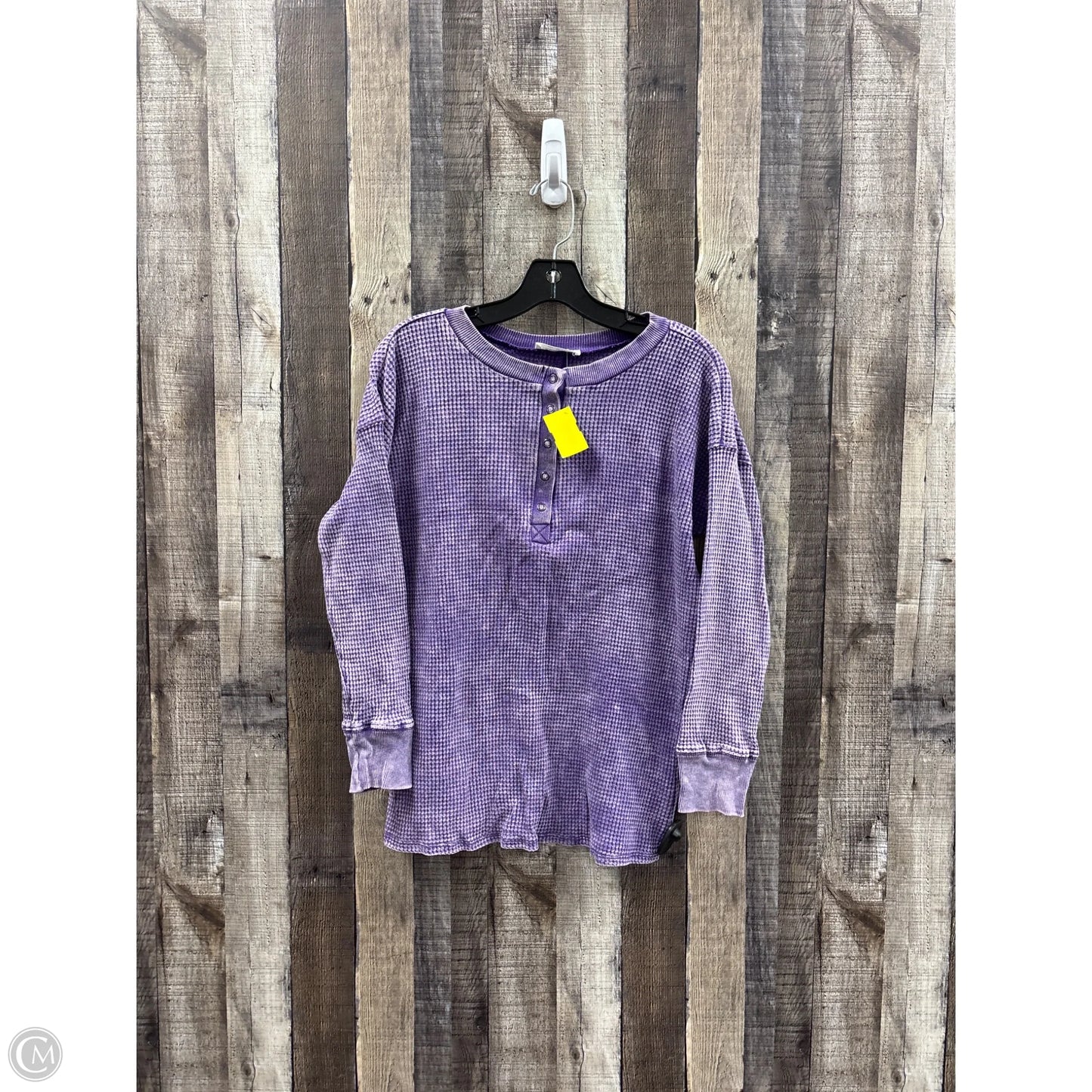 Top Long Sleeve By Zenana In Purple, Size: M
