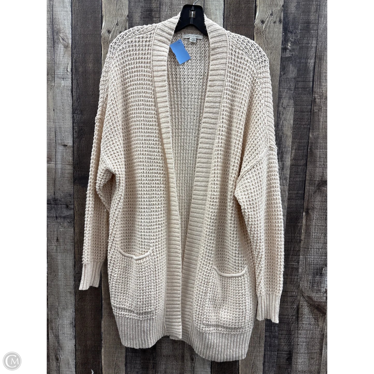 Sweater Cardigan By American Eagle In Ivory, Size: S