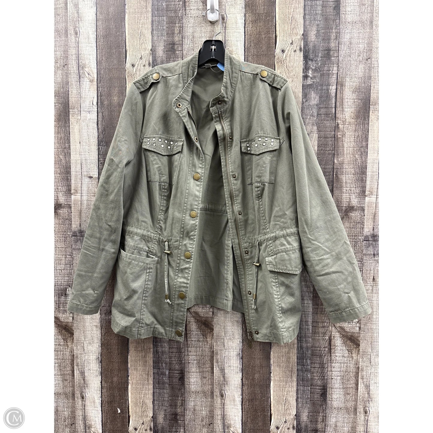 Jacket Utility By Roz And Ali In Green, Size: 1x