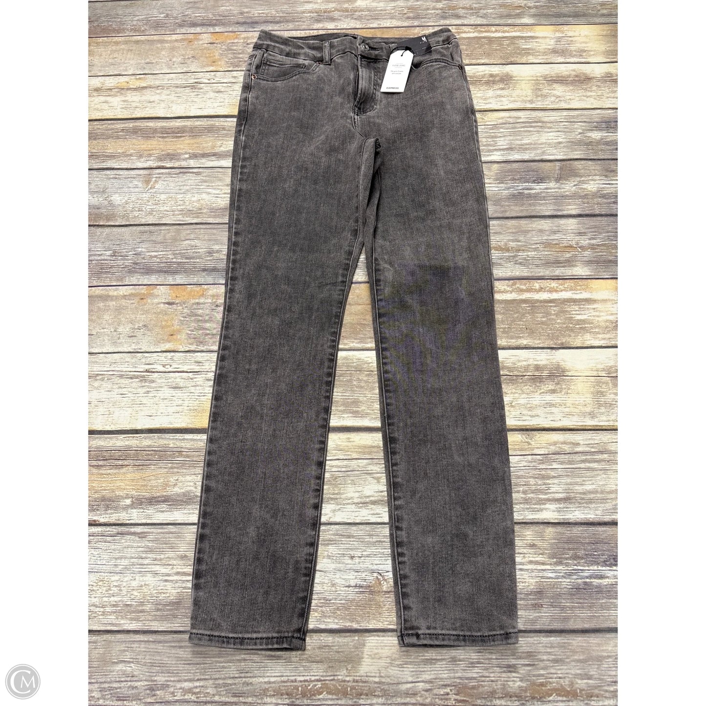 Jeans Straight By Express In Grey, Size: M