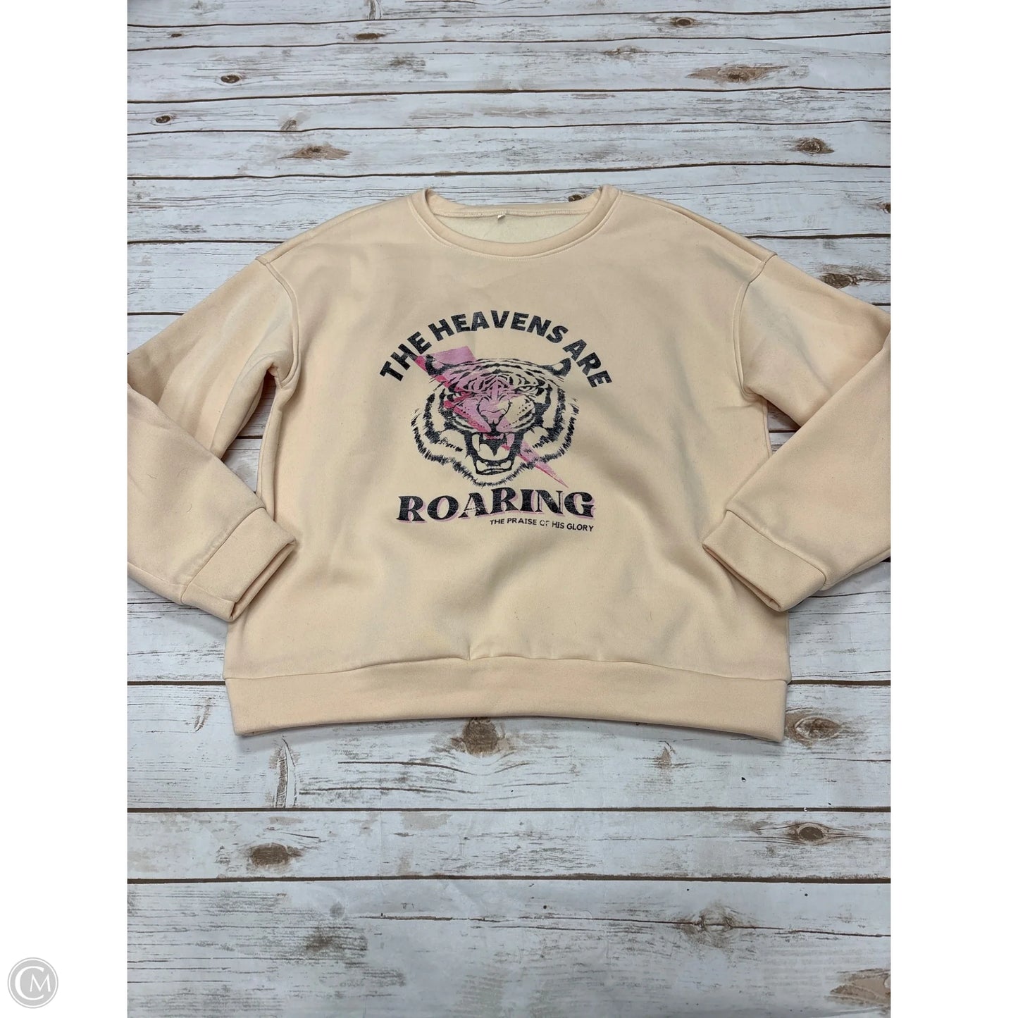 Sweatshirt Crewneck By Cmf In Cream, Size: Xl