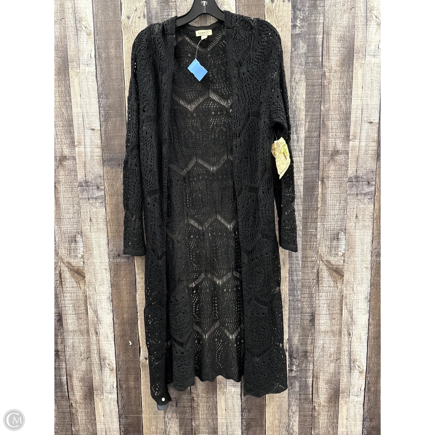 Sweater Cardigan By One World In Black, Size: M