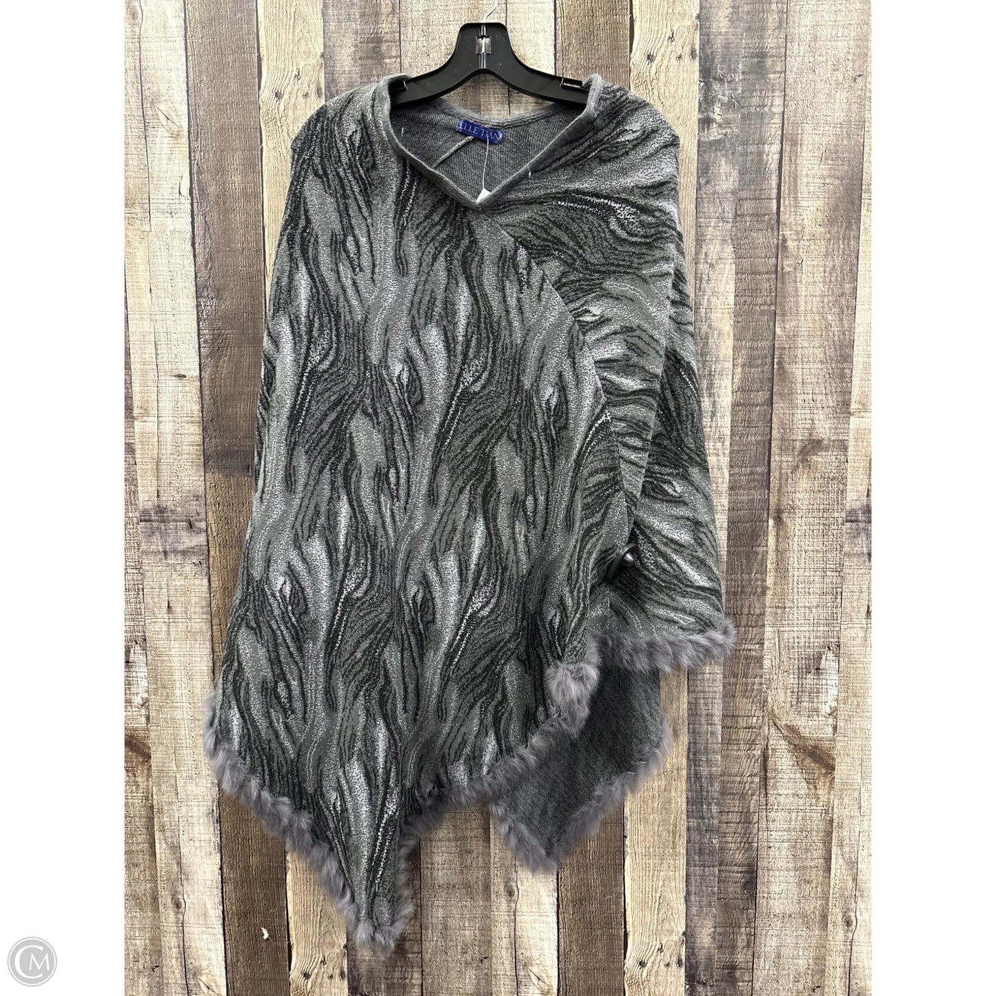 Poncho By Cme In Grey, Size: Osfm