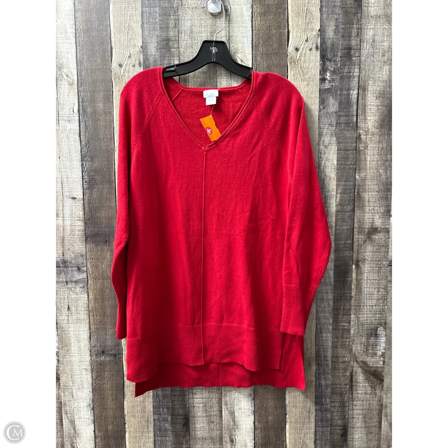 Sweater By Chicos In Red, Size: S