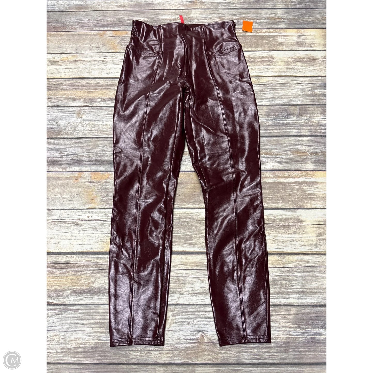 Pants Leggings By Spanx In Maroon, Size: L