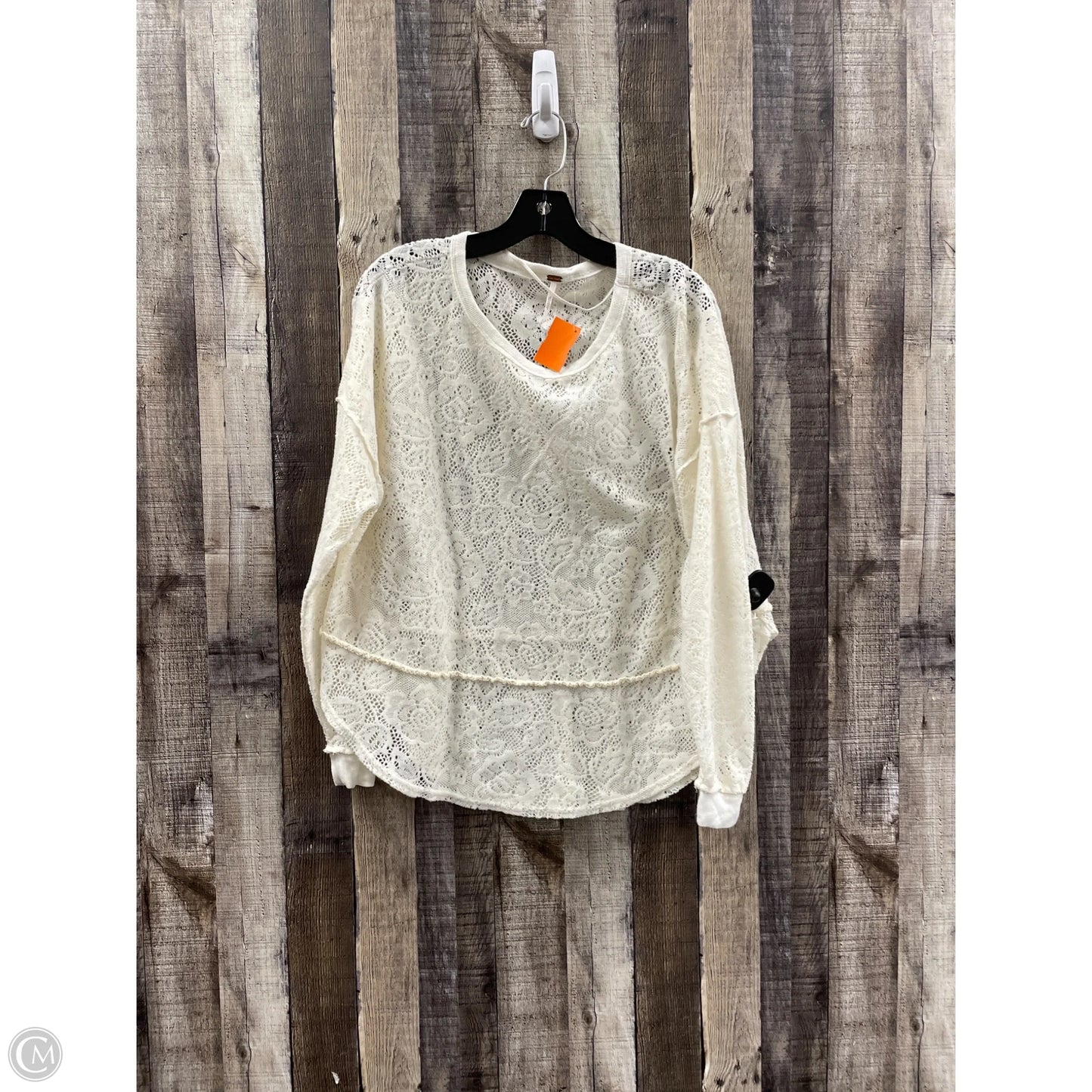 Top Long Sleeve By Free People In Ivory, Size: Xs