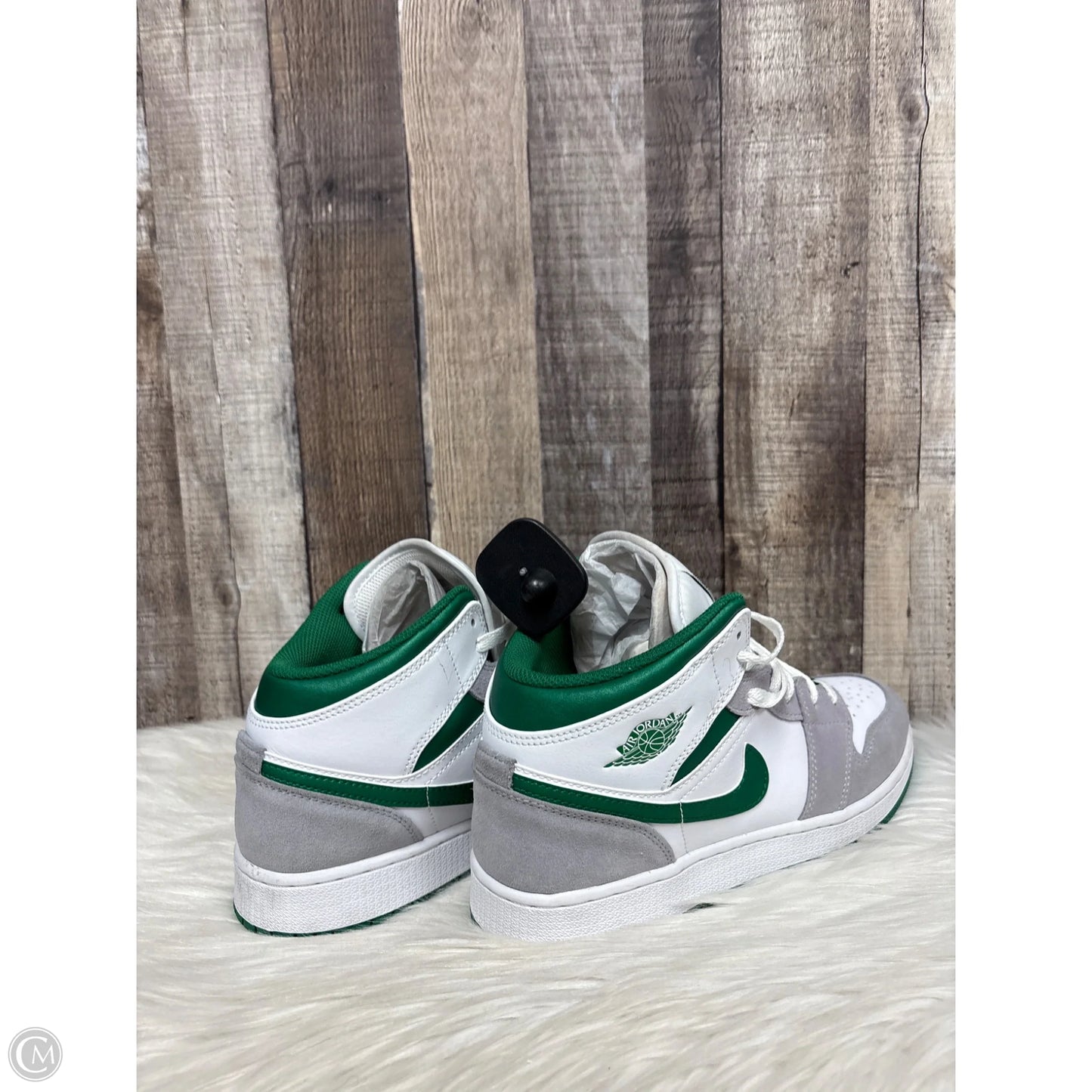 Shoes Luxury Designer By Jordan In Green & Grey, Size: 8.5