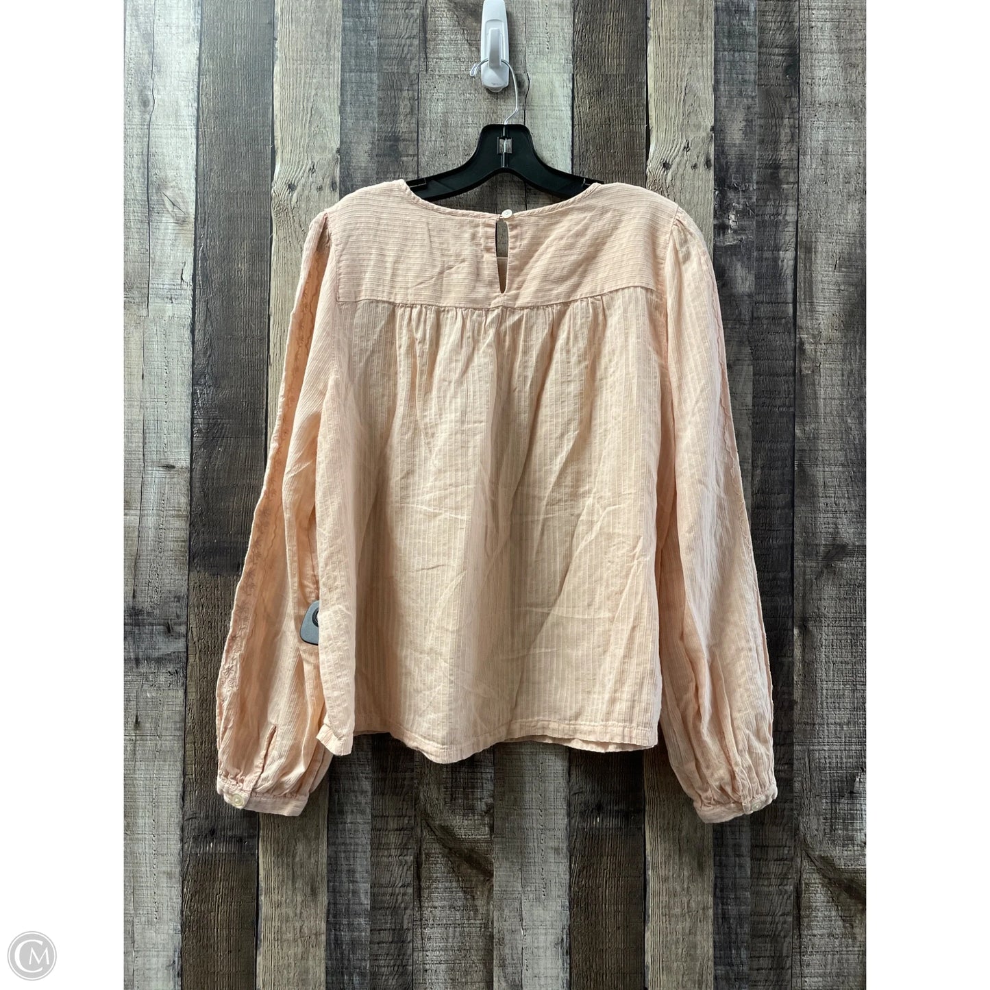 Top Long Sleeve By Loft In Peach, Size: M