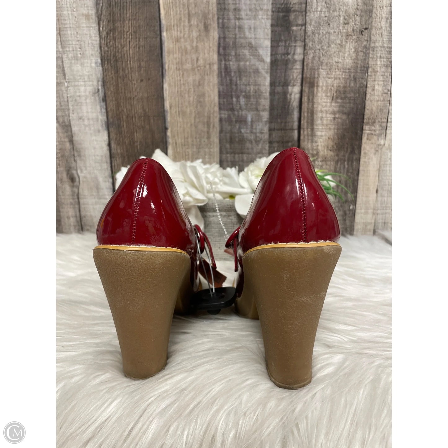 Shoes Heels Block By Bakers Shoes In Red, Size: 7