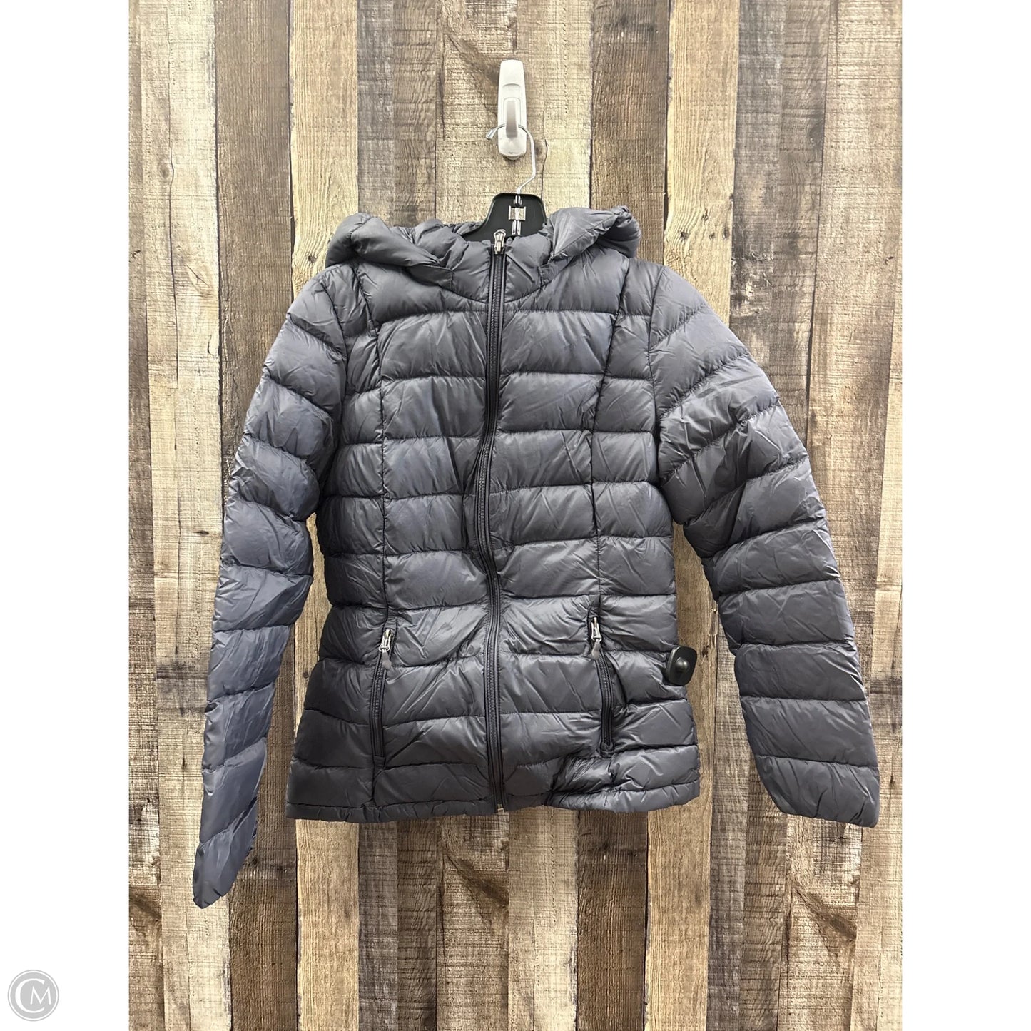Coat Puffer & Quilted By Charter Club In Grey, Size: S