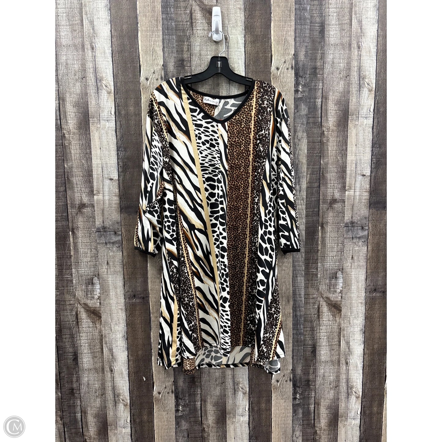 Dress Casual Midi By Cme In Animal Print, Size: 3x