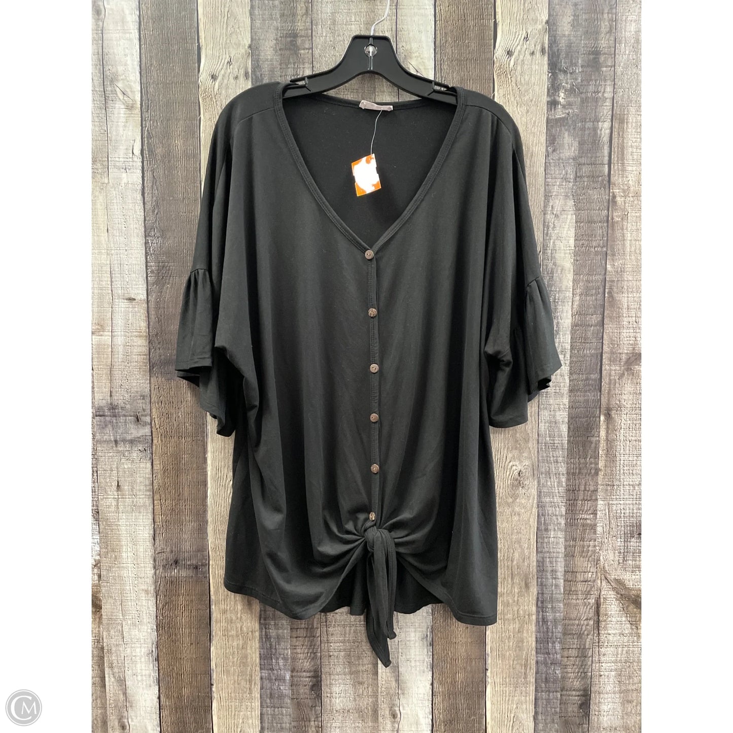 Top Short Sleeve By Chicsoul In Black, Size: Xl