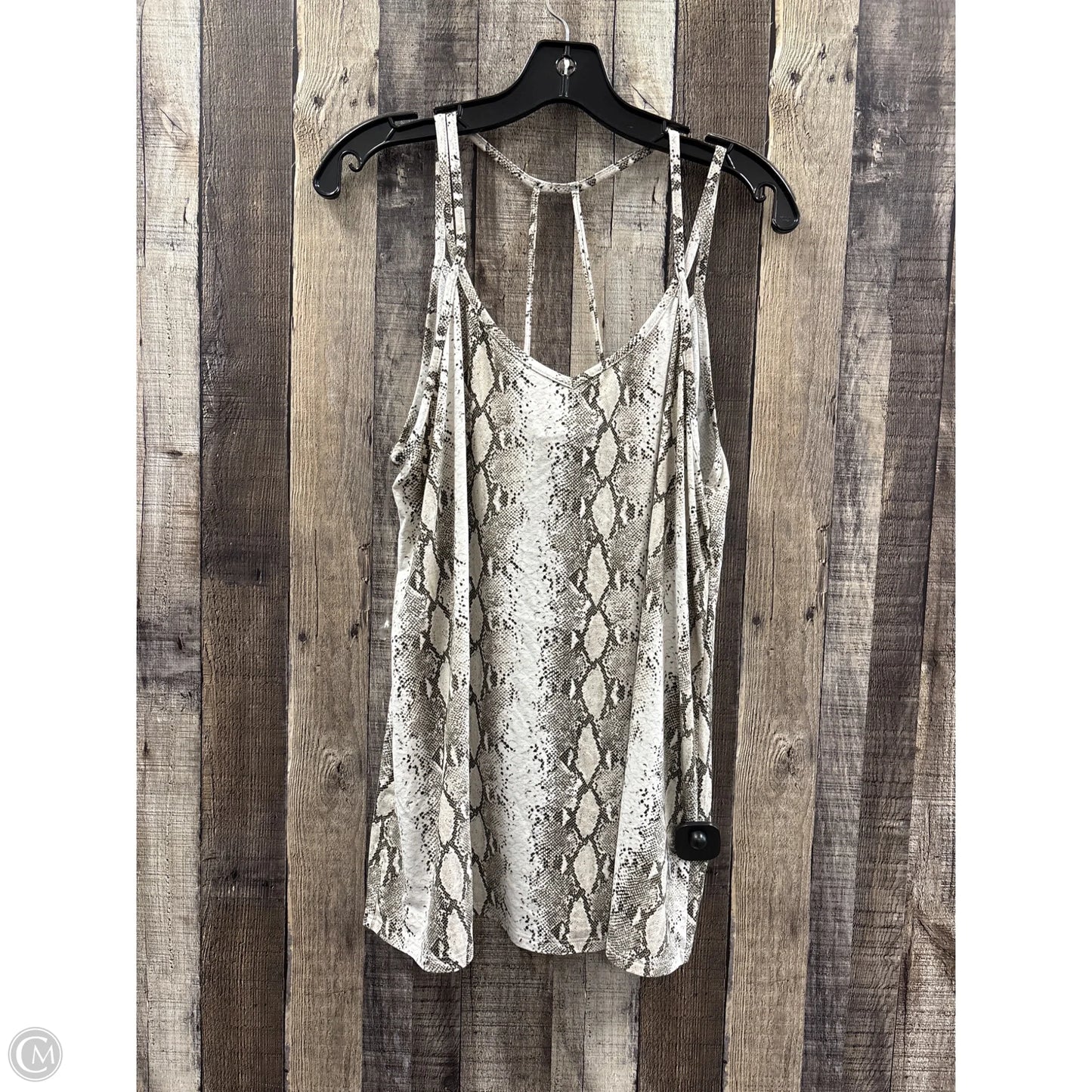 Top Sleeveless By Cme In Snakeskin Print, Size: L