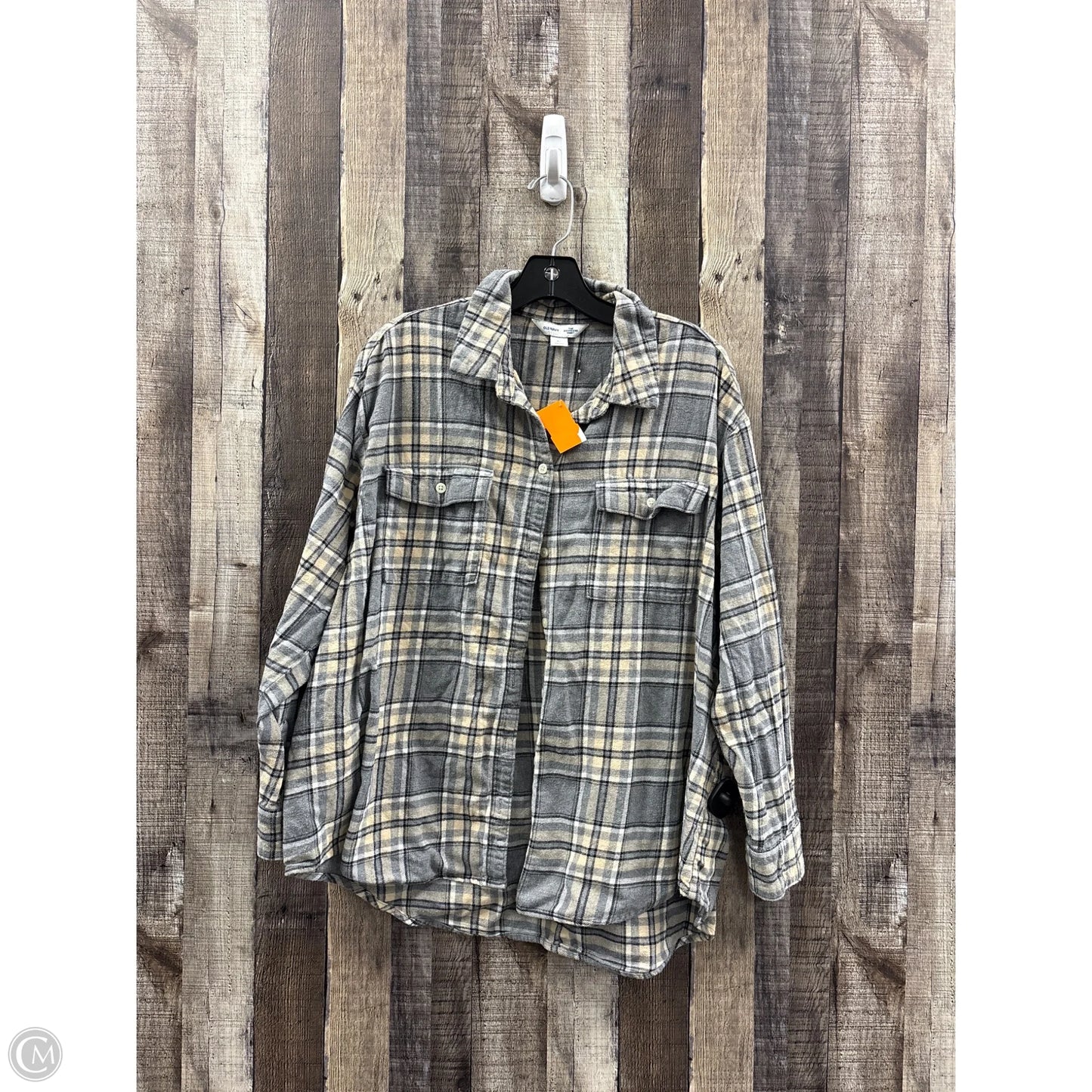 Top Long Sleeve By Old Navy In Grey, Size: Xl