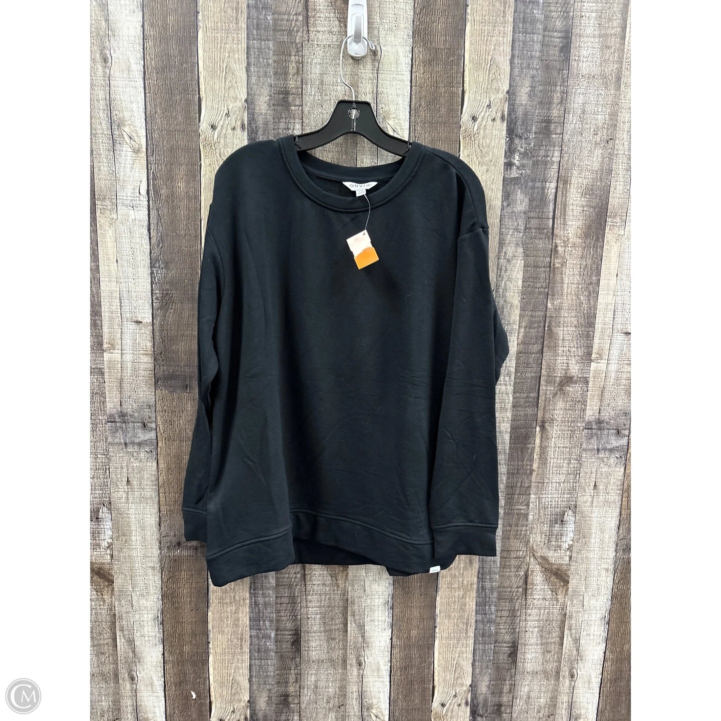 Top Long Sleeve By Orvis In Black, Size: L