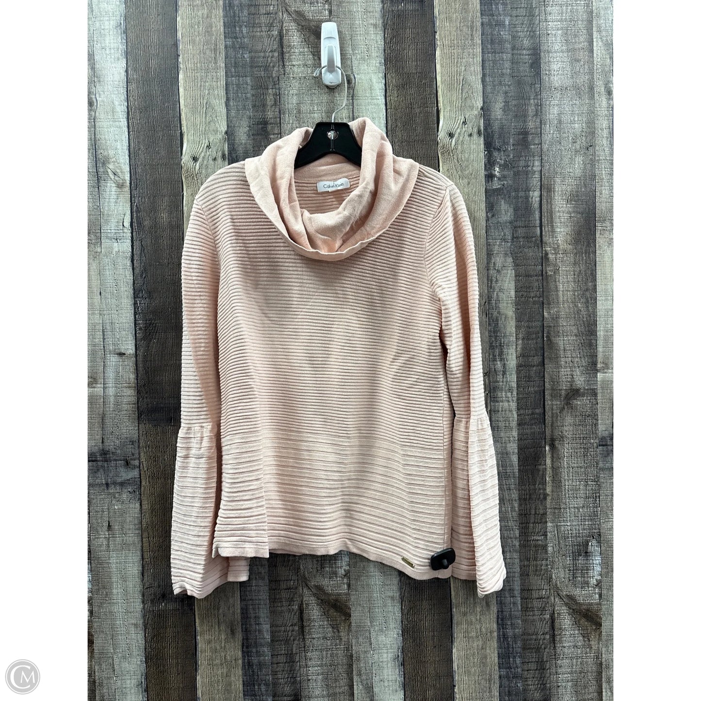 Top Long Sleeve By Calvin Klein In Peach, Size: M