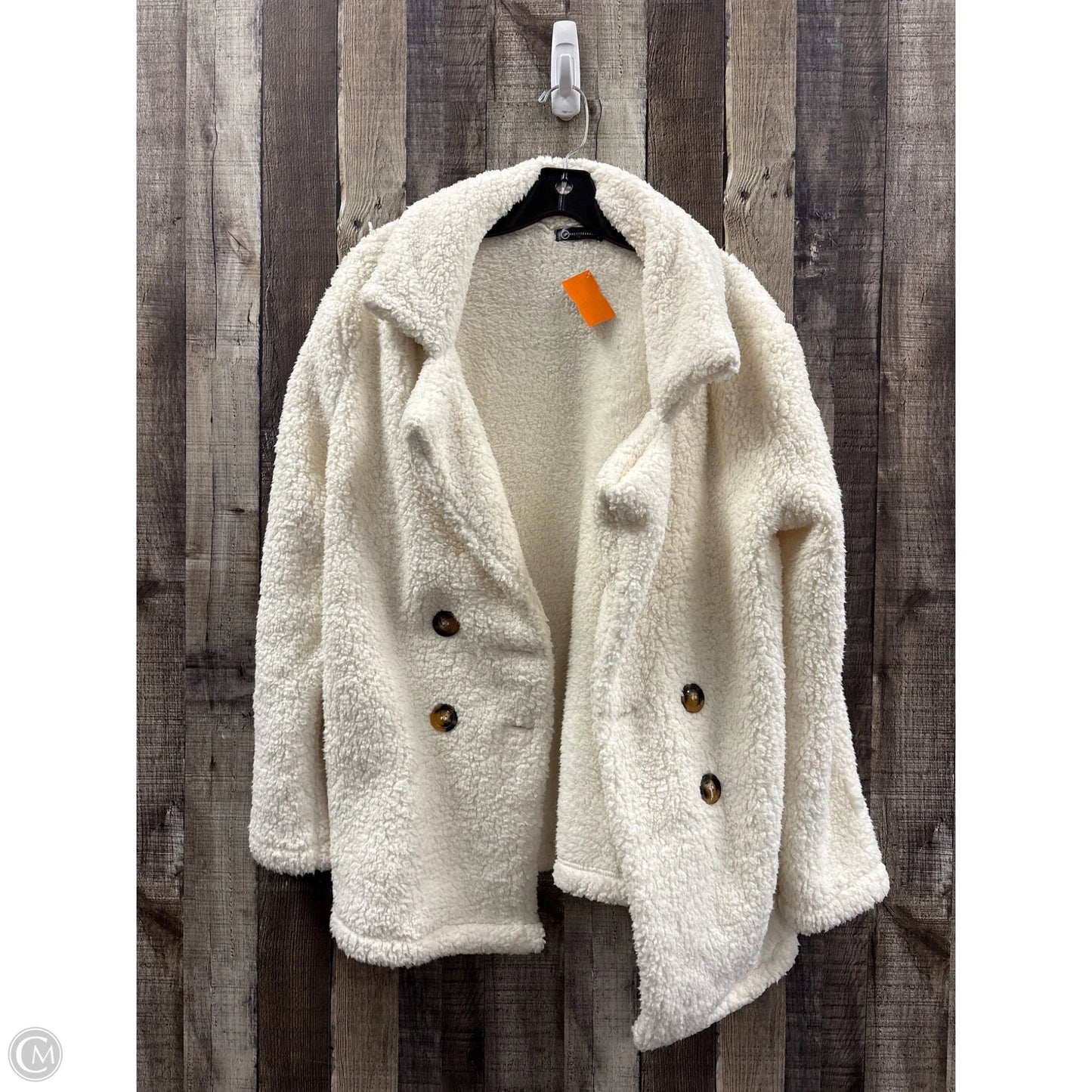 Jacket Fleece By Prettygarden In Ivory, Size: S