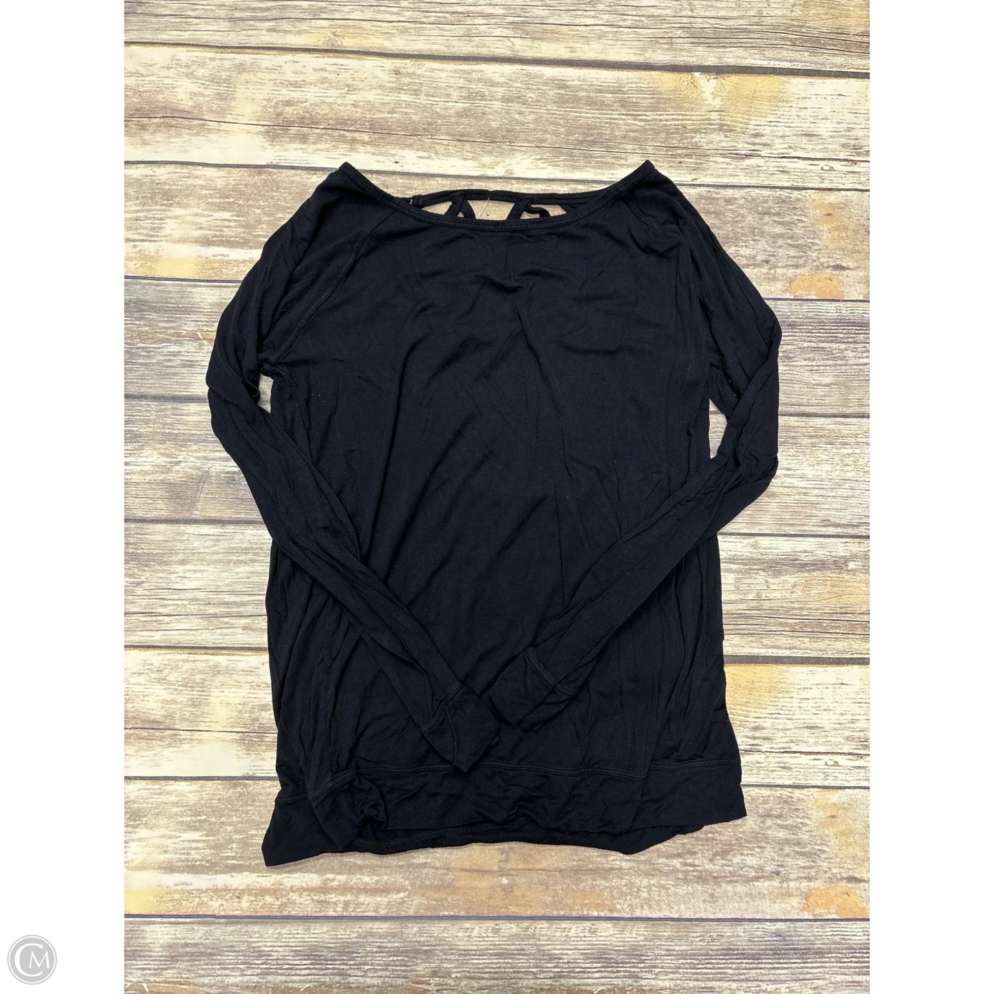 Athletic Top Long Sleeve Crewneck By Gaiam In Black, Size: M