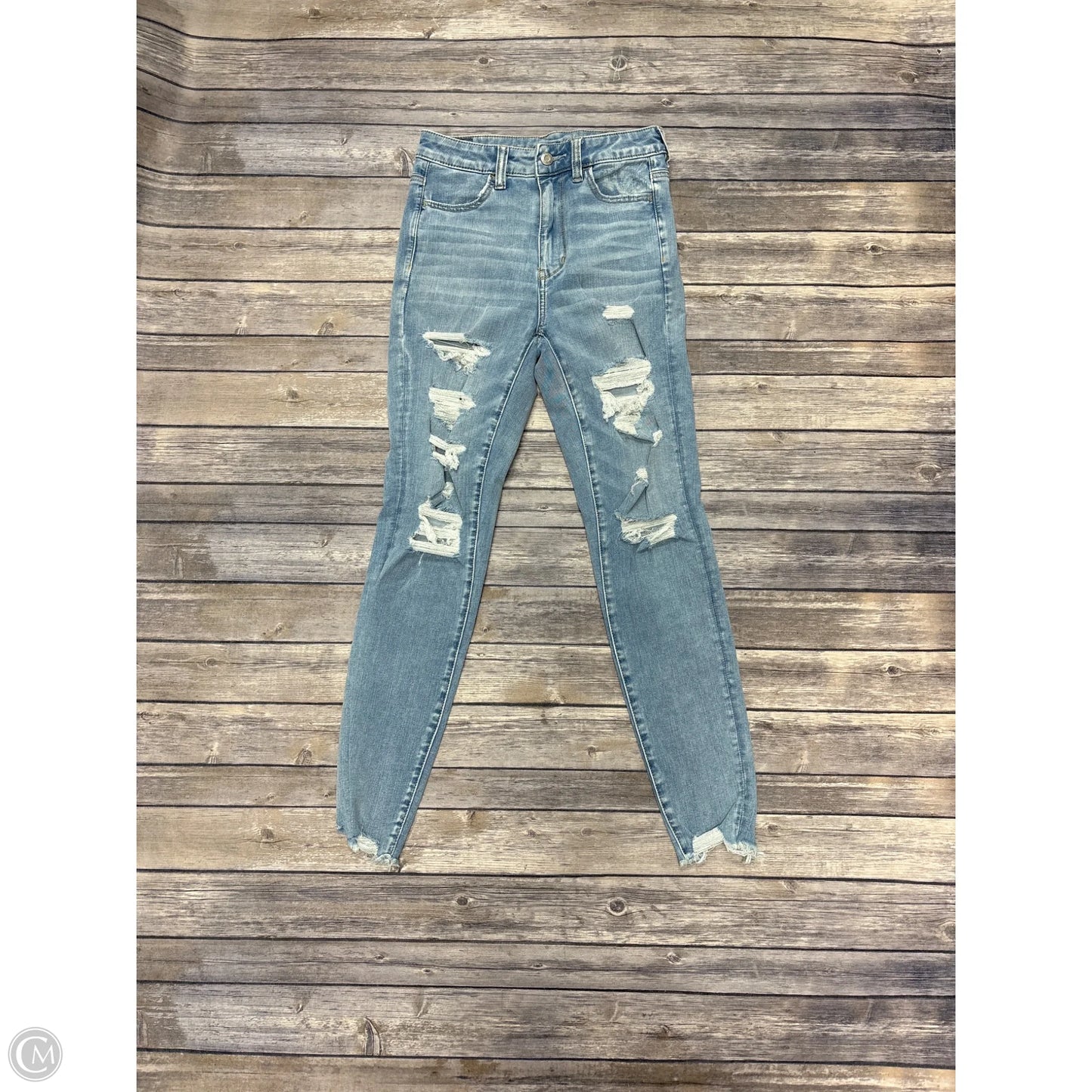 Jeans Skinny By American Eagle In Blue, Size: 4