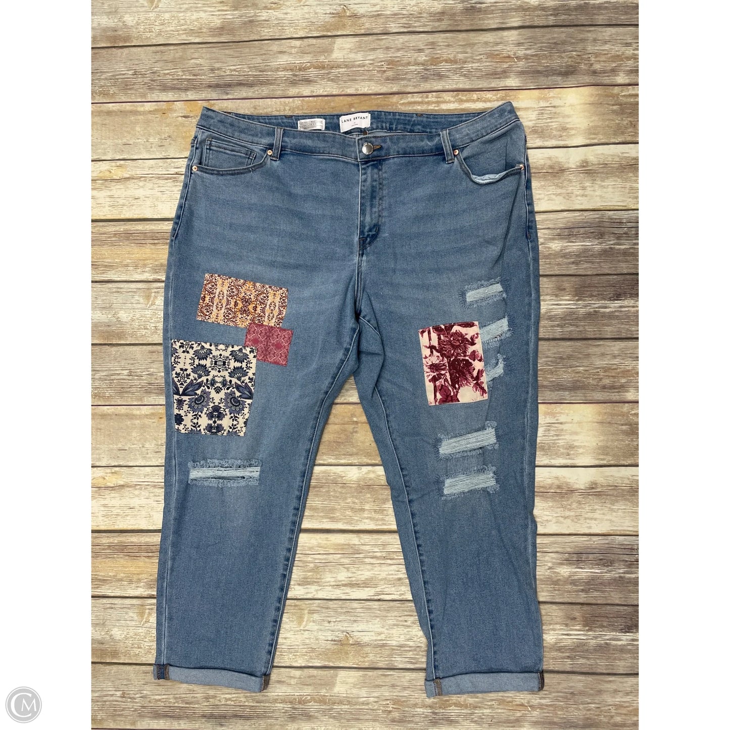 Jeans Boyfriend By Lane Bryant In Blue Denim, Size: 22