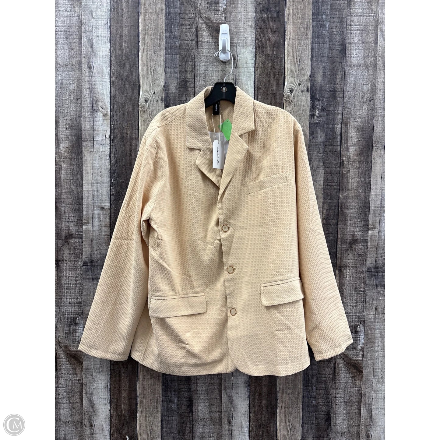 Blazer By Clothes Mentor In Tan, Size: L