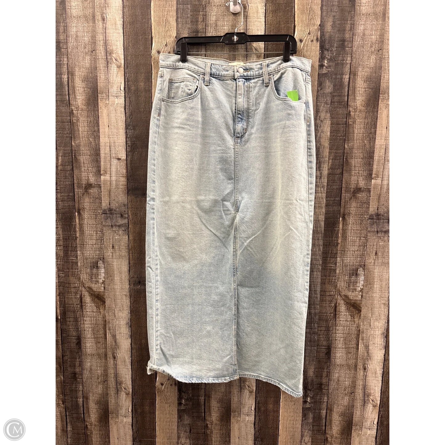 Skirt Maxi By Universal Thread In Blue Denim, Size: 14
