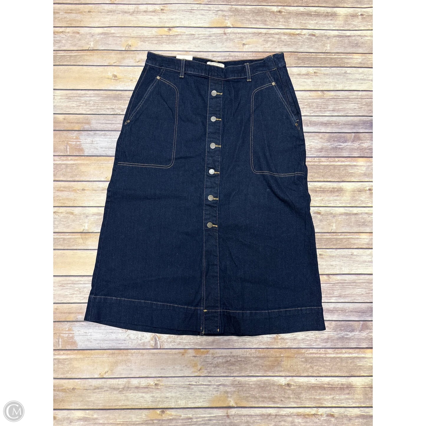 Skirt Midi By Cme In Blue Denim, Size: 16