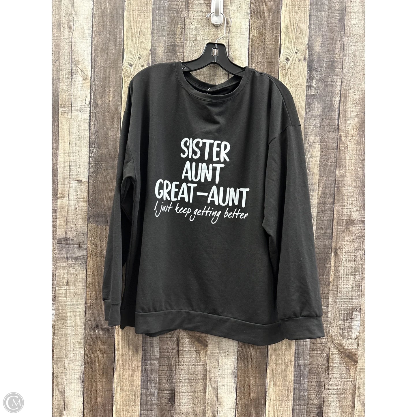 Top Long Sleeve By Cmf In Black & White, Size: Xxl