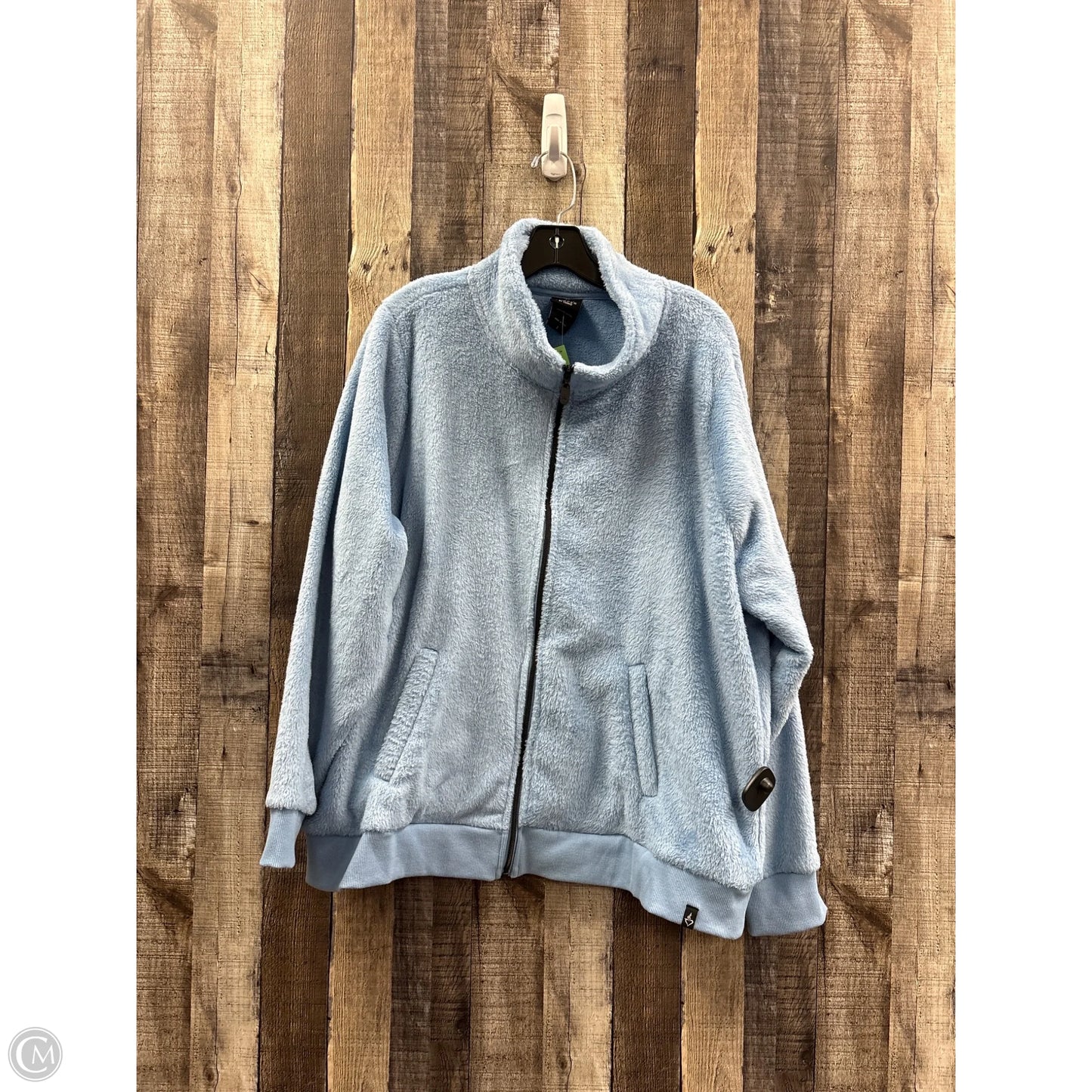 Jacket Faux Fur & Sherpa By Torrid In Blue, Size: 3x