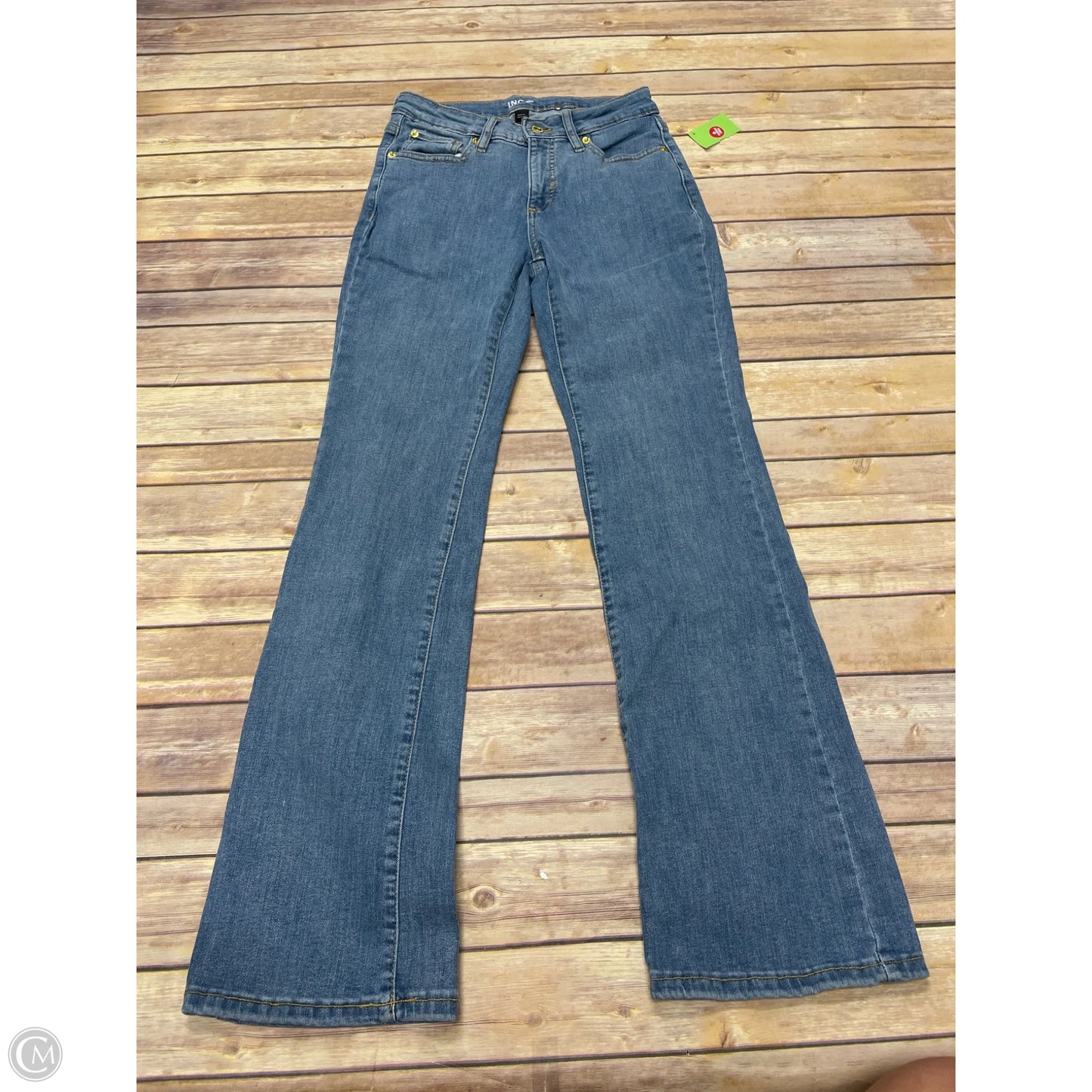 Jeans Boot Cut By Inc In Blue Denim, Size: 4
