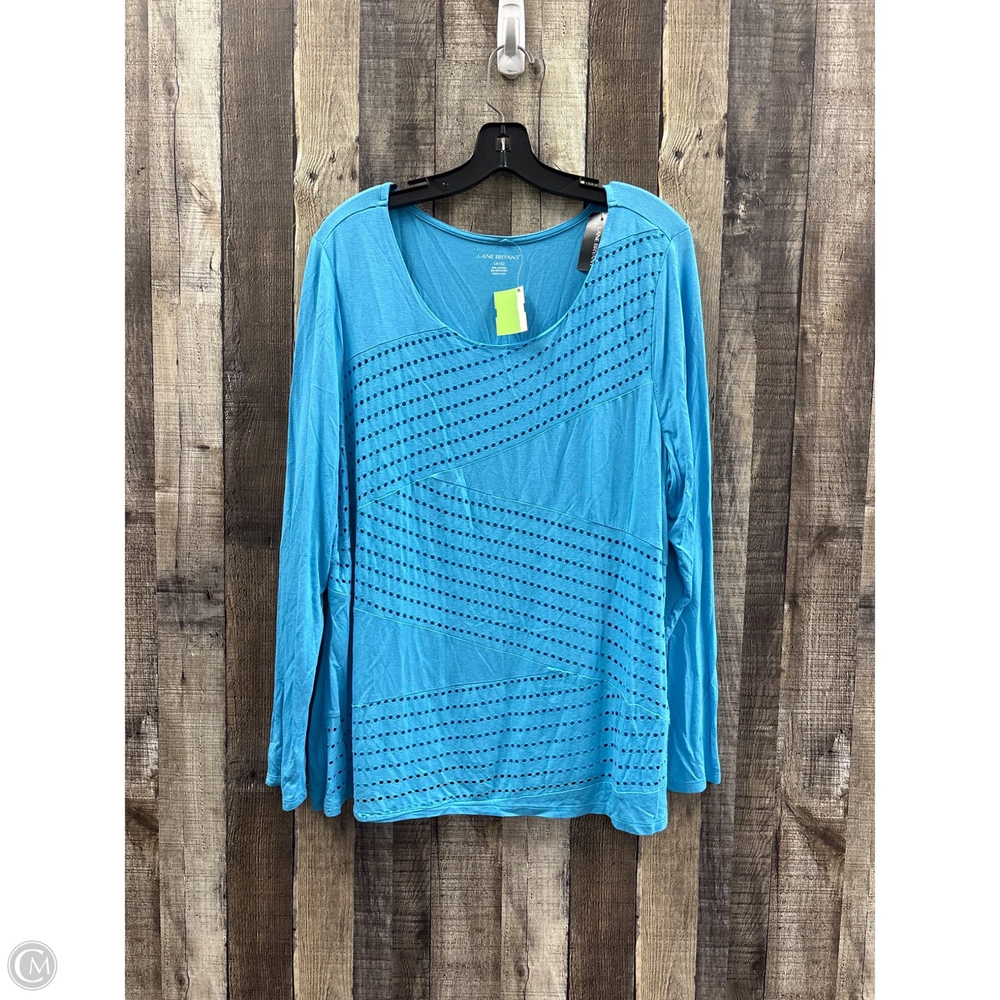 Top Long Sleeve By Lane Bryant In Blue, Size: 1x