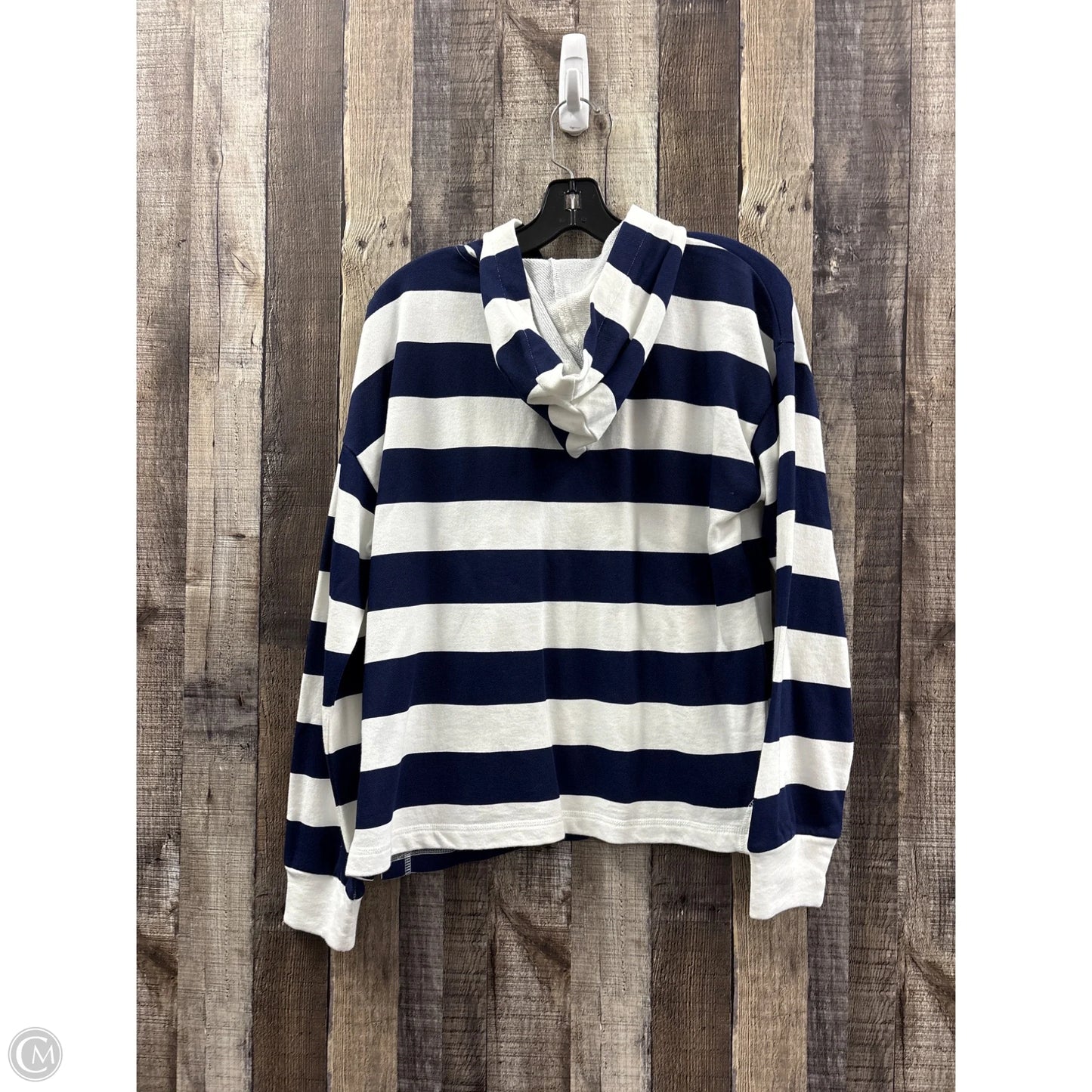 Top Long Sleeve By J. Crew In Blue & White, Size: M
