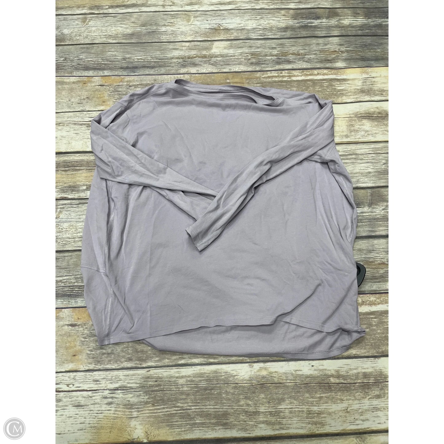 Athletic Top Long Sleeve Crewneck By Lululemon In Purple, Size: L