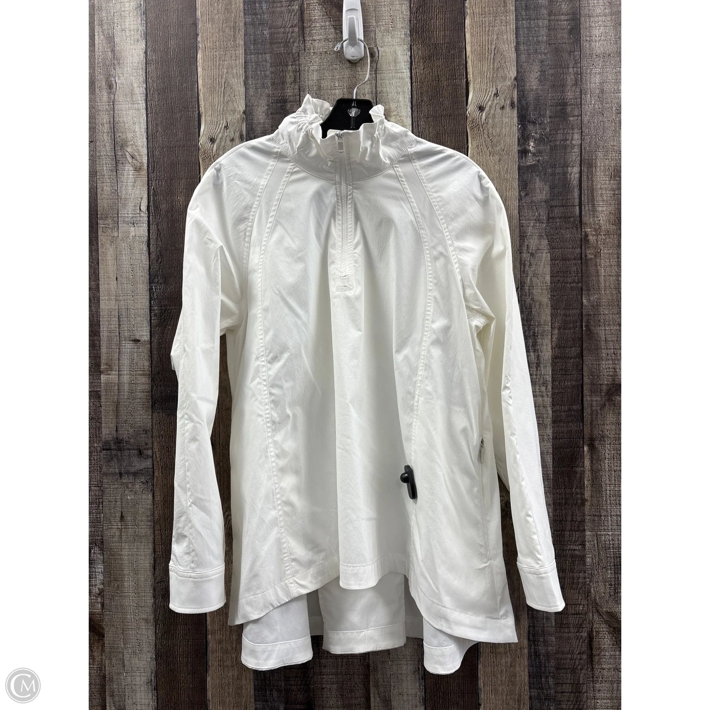 Top Long Sleeve By Athleta In White, Size: M