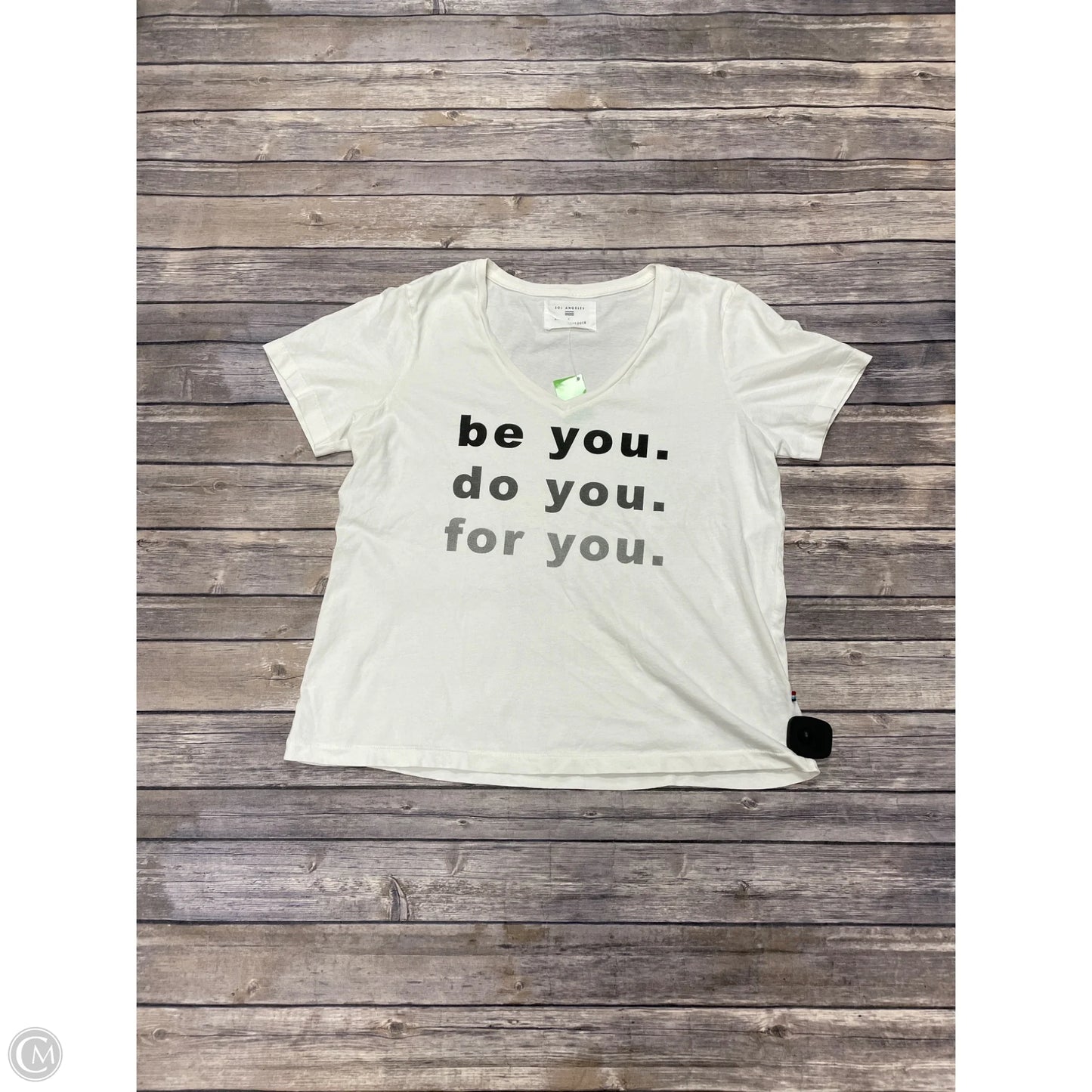 Top Short Sleeve By Sol Angeles In White, Size: L
