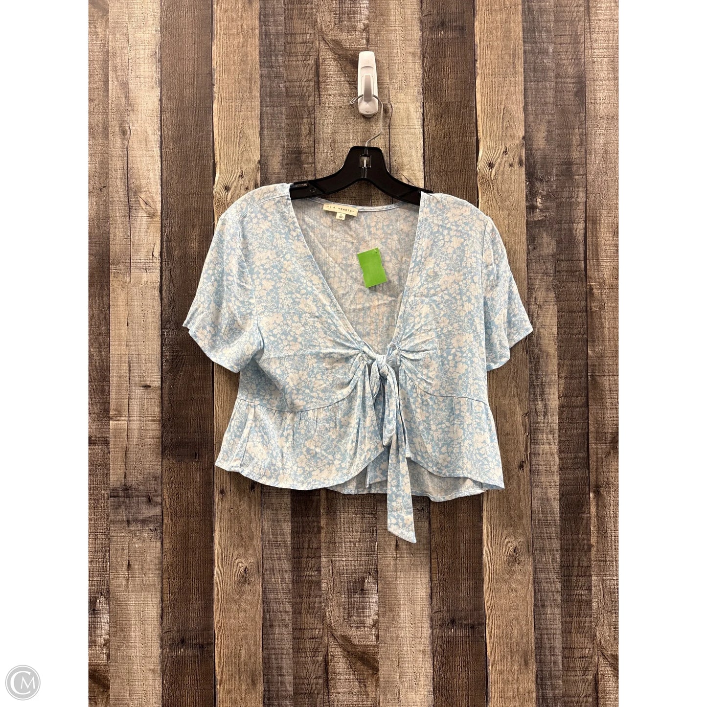 Top Short Sleeve By La Hearts In Blue & White, Size: S