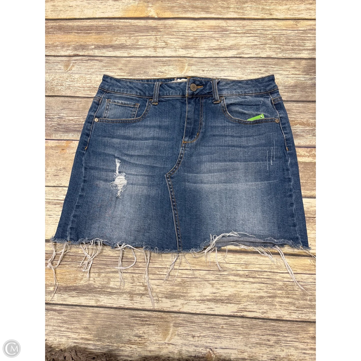 Skirt Mini & Short By Altard State In Blue Denim, Size: M