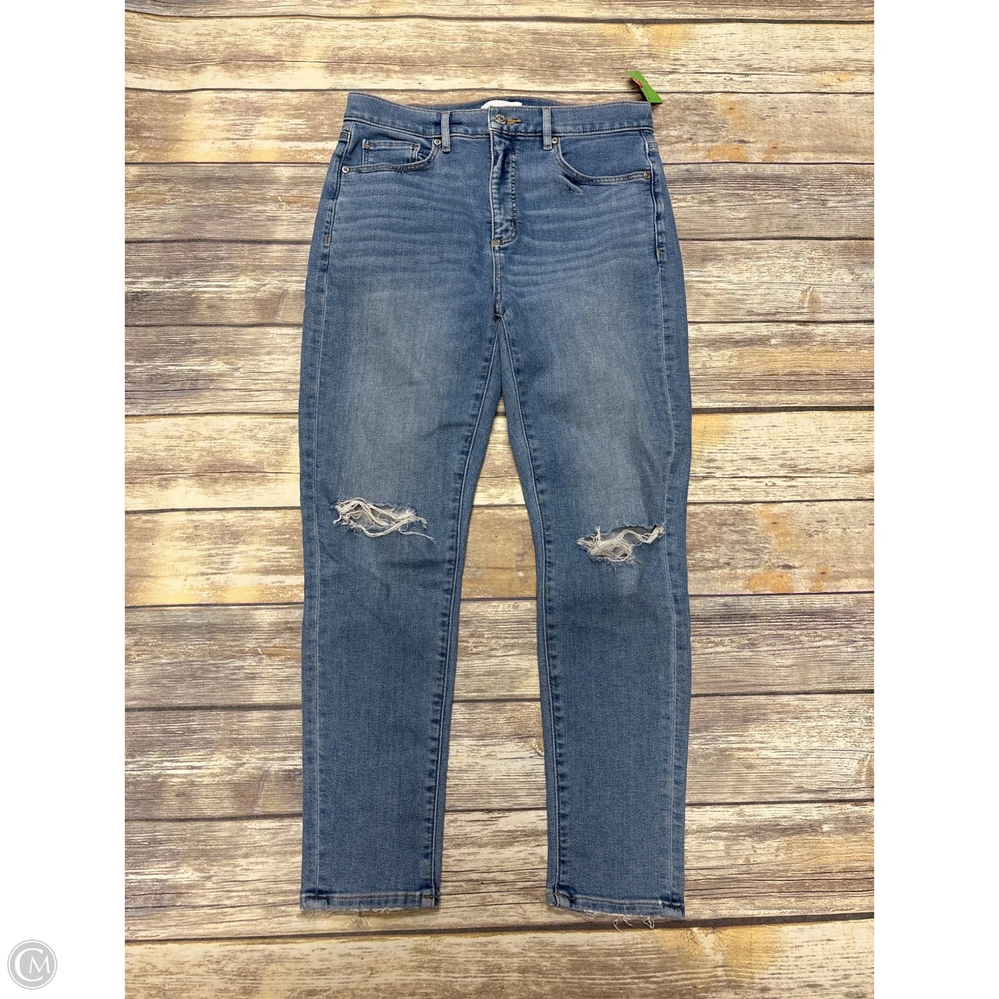 Jeans Straight By Loft In Blue Denim, Size: 8