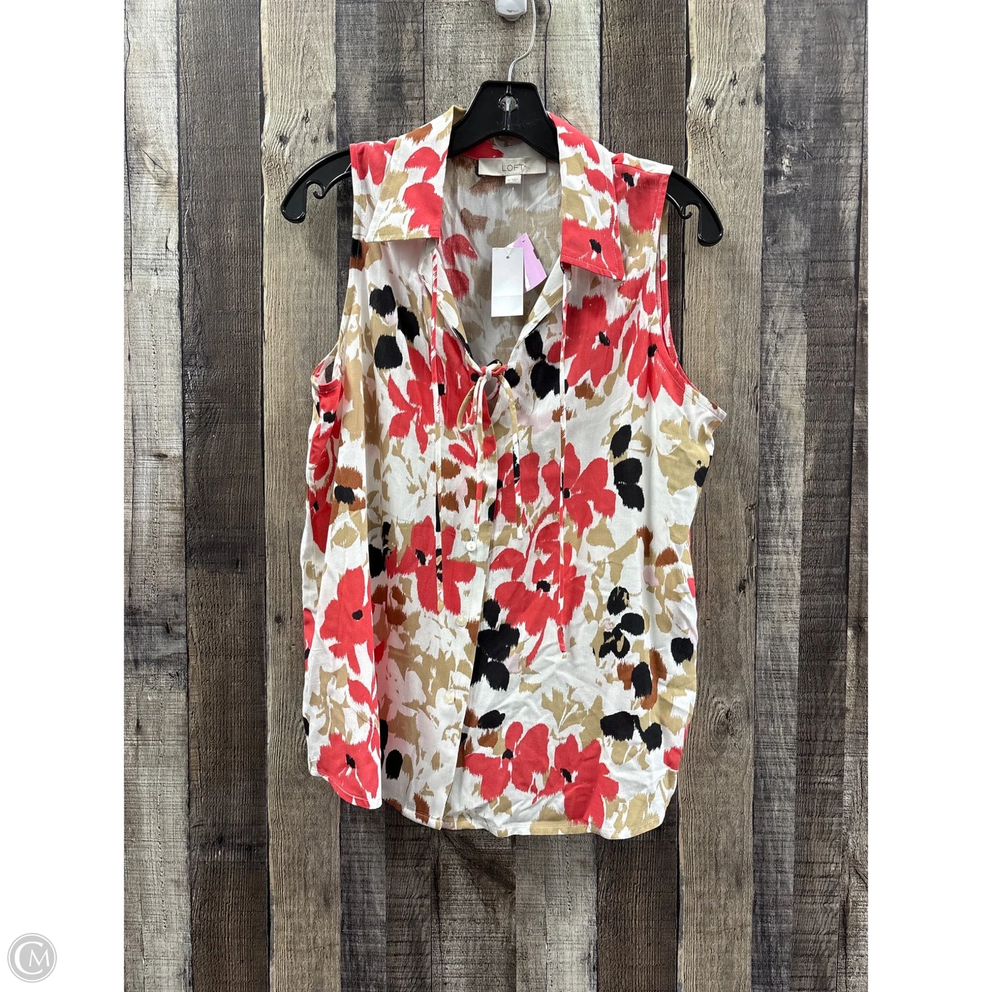 Top Sleeveless By Loft In Multi-colored, Size: M