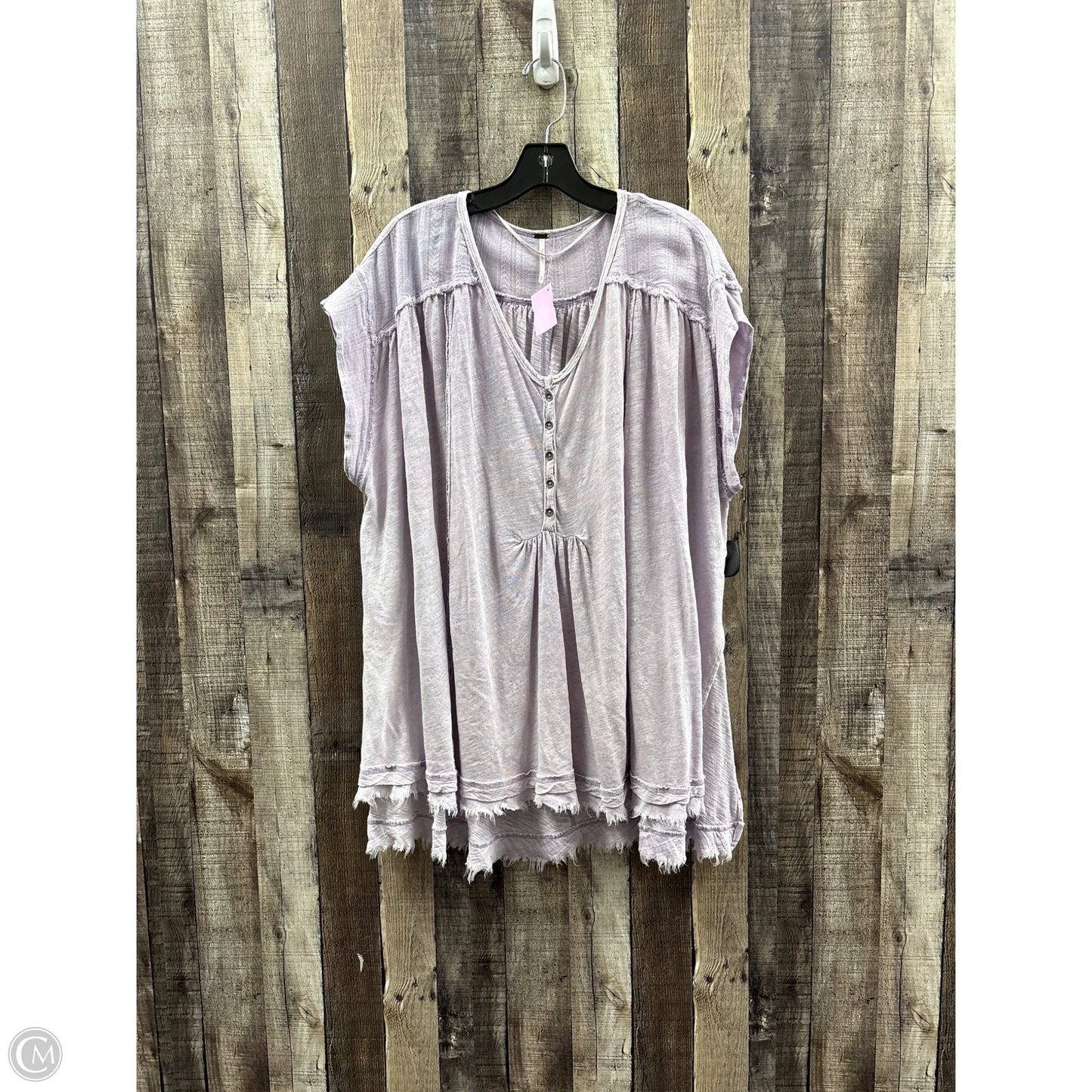 Tunic Short Sleeve By Free People In Purple, Size: S