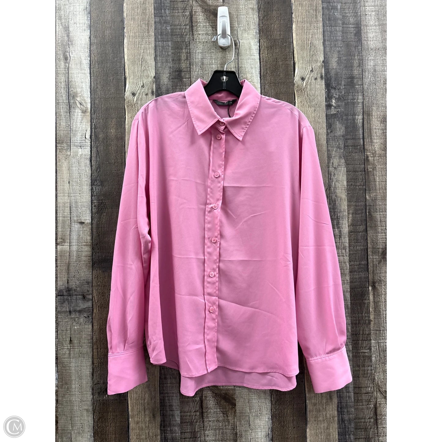 Top Long Sleeve By Zara In Pink, Size: M