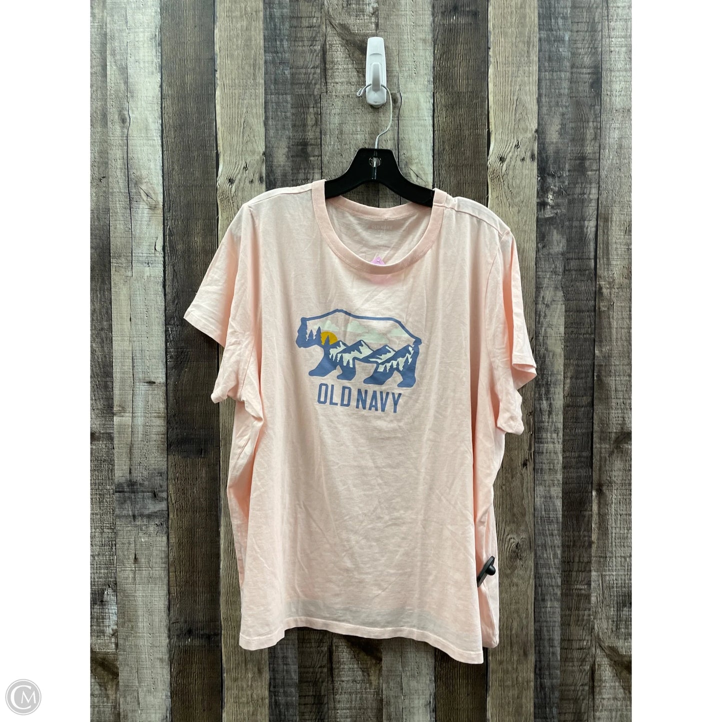 Top Short Sleeve Basic By Old Navy In Blue & Pink, Size: Xxl