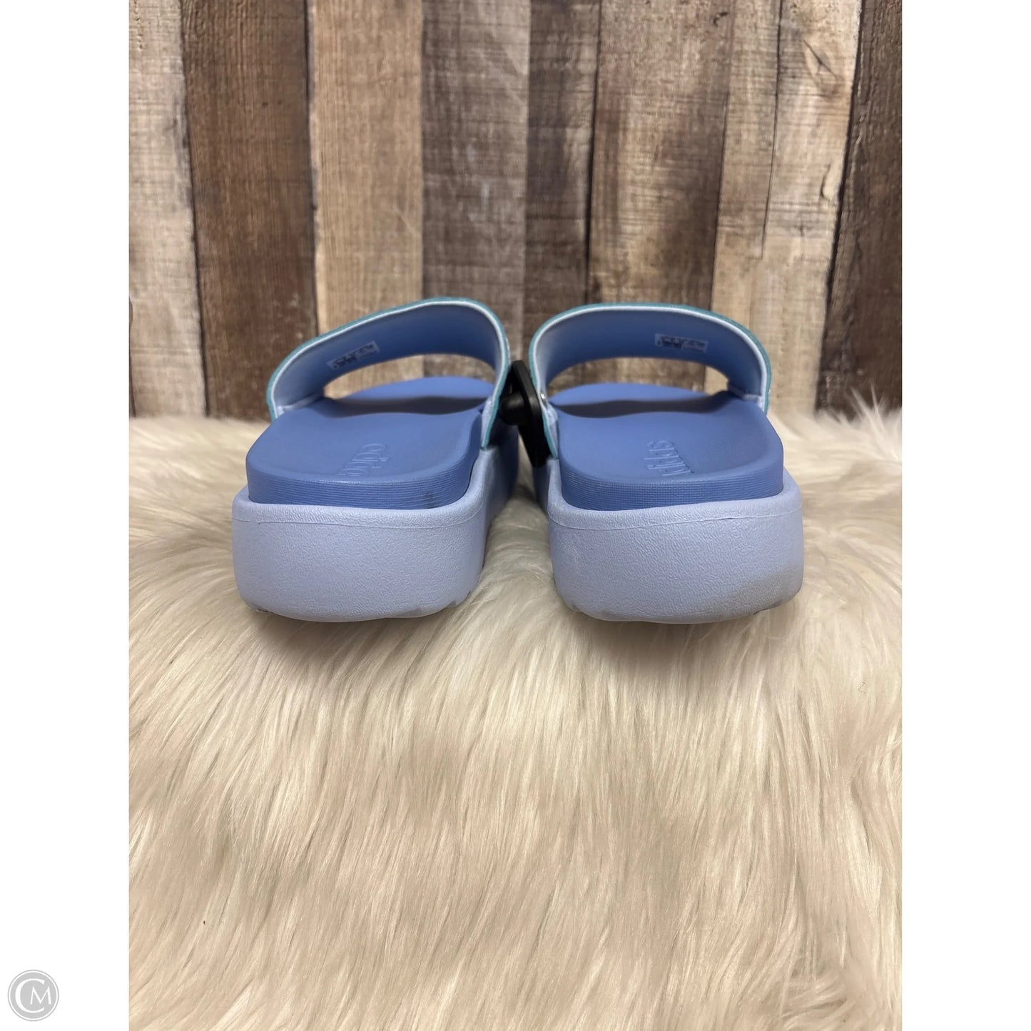 Sandals Flats By Adidas In Blue, Size: 9